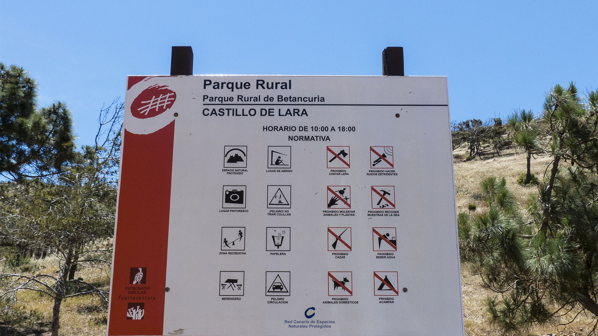 Sehenswürdigkeiten Fuerteventuras: Betancuria – Castillo de Lara area recreativa Betancuria