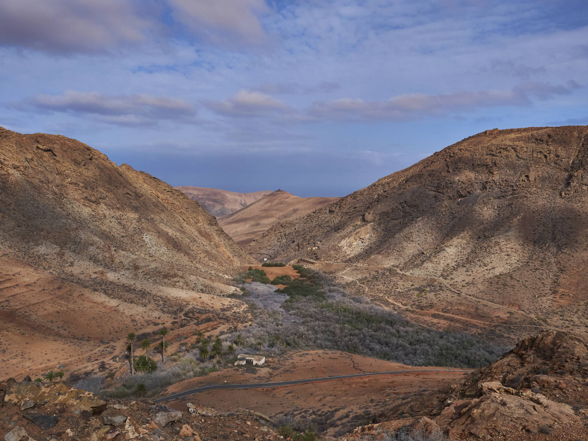 Mirador de las Peñas Fuerteventura im frühen Morgenlicht.