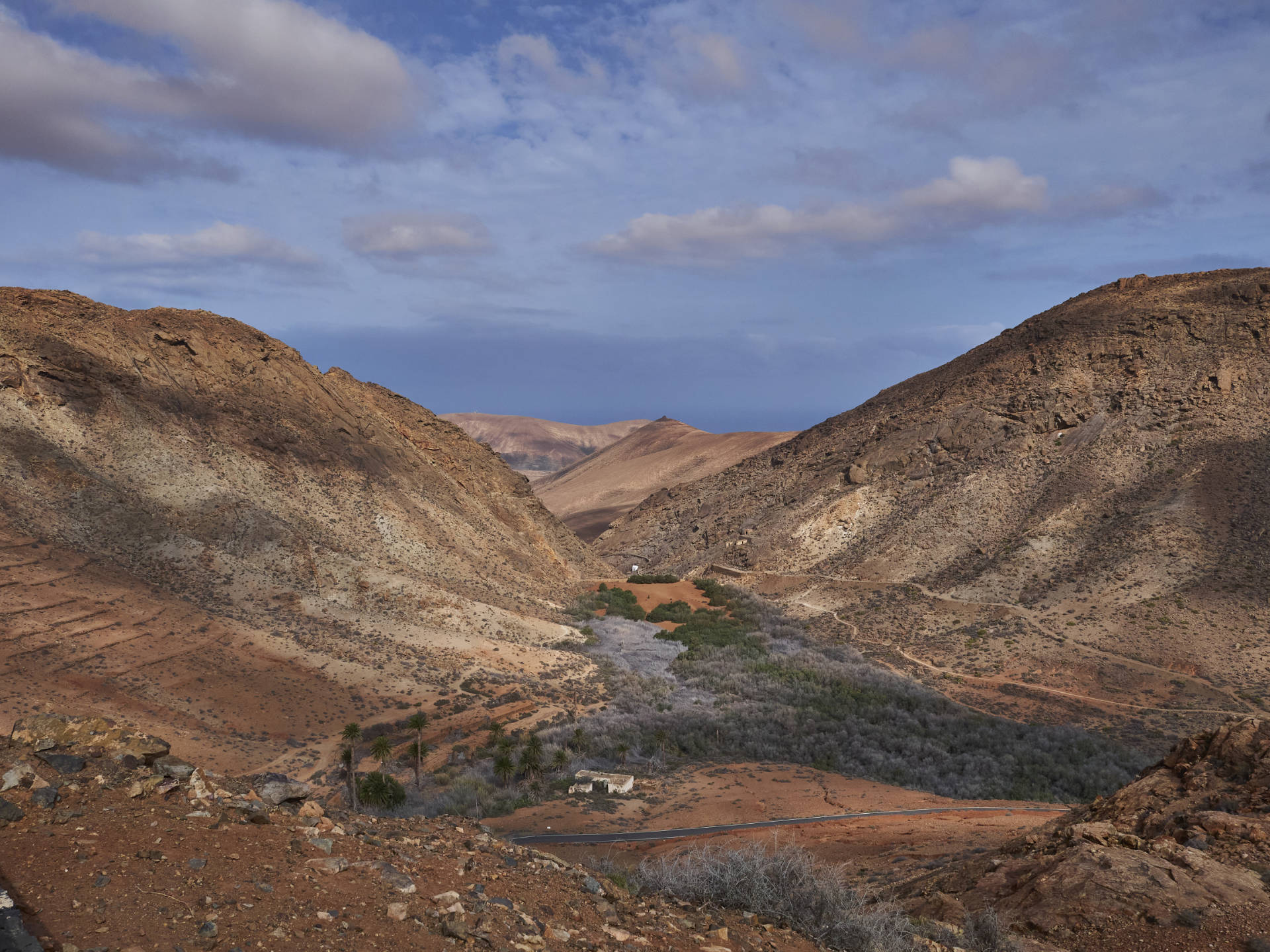 Mirador de las Peñas Fuerteventura im frühen Morgenlicht.
