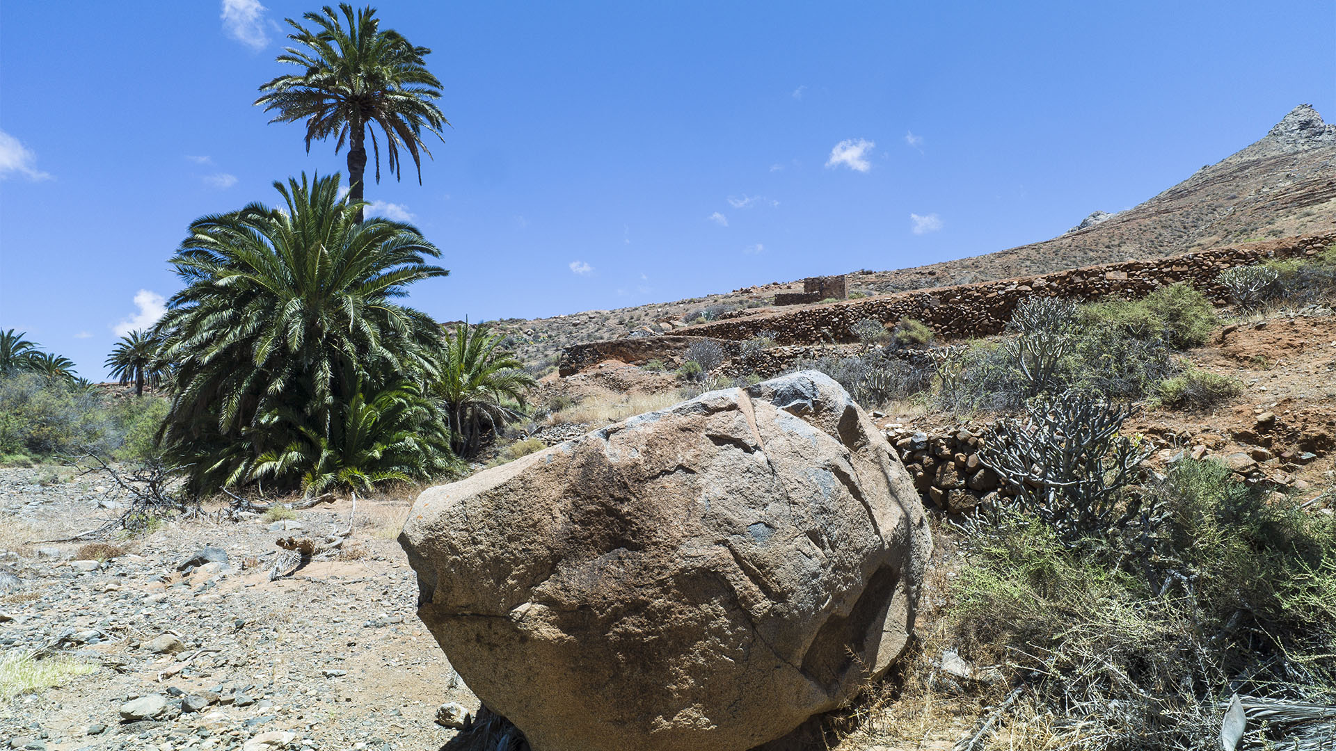 Barranco de las Peñitas Fuerteventura gegen Mittag.