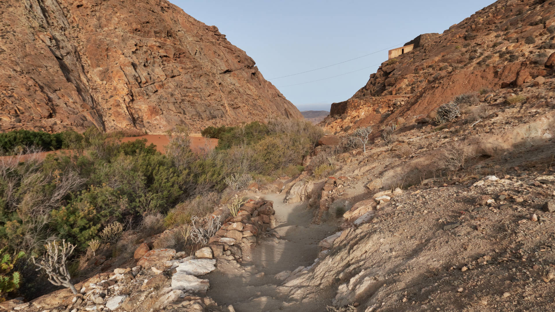 Barranco de las Peñitas bei Sonnenaufgang.