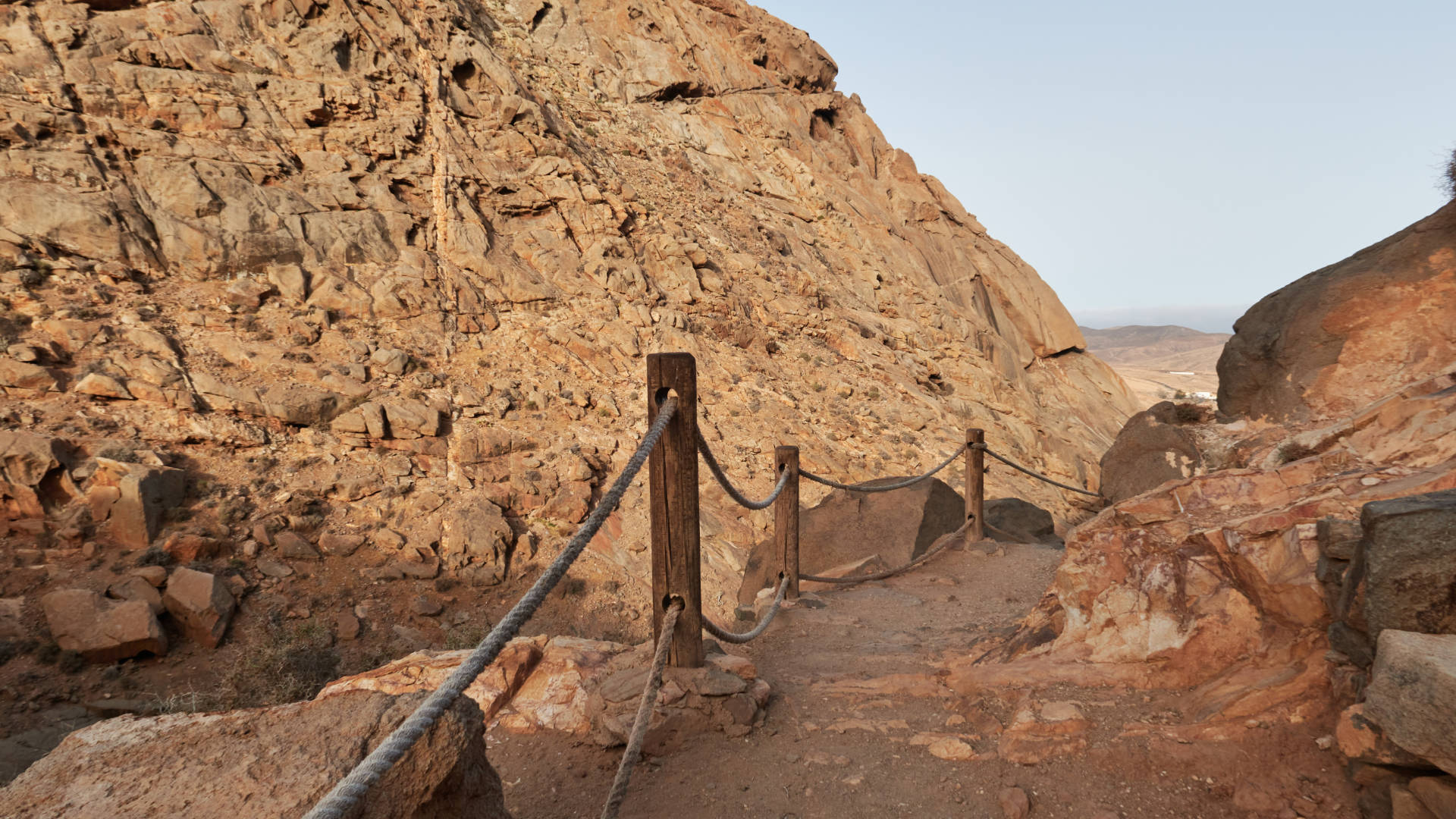 Barranco de las Peñitas bei Sonnenaufgang.