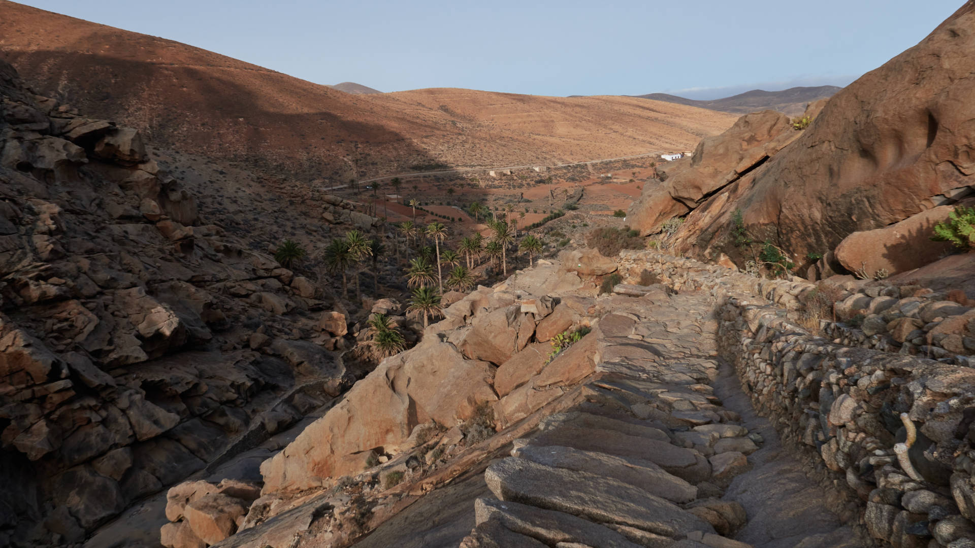 Barranco de las Peñitas bei Sonnenaufgang.