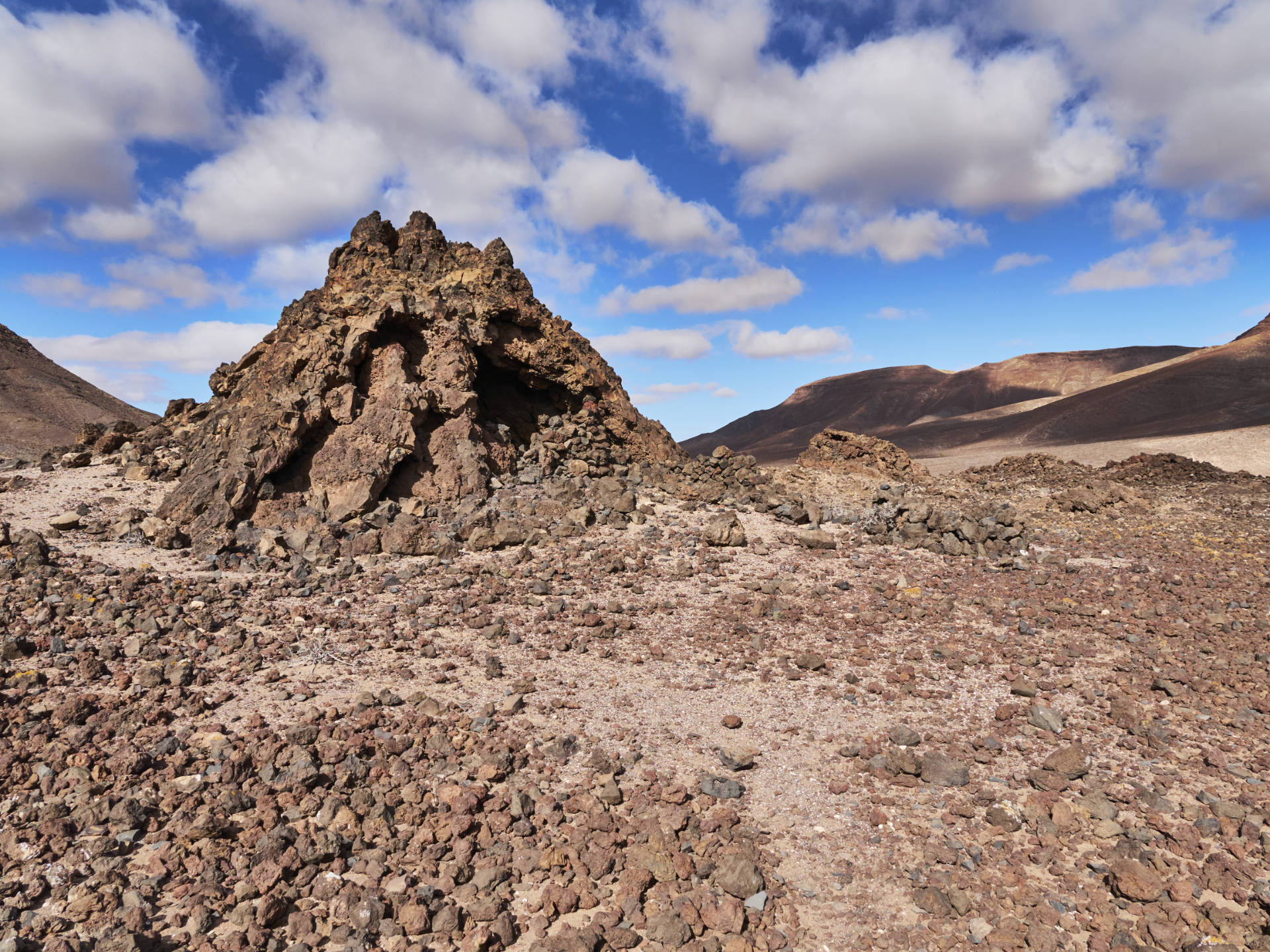 Die Majorero Siedlung Los Toneles im Valle de la Cueva, Fuerteventura.