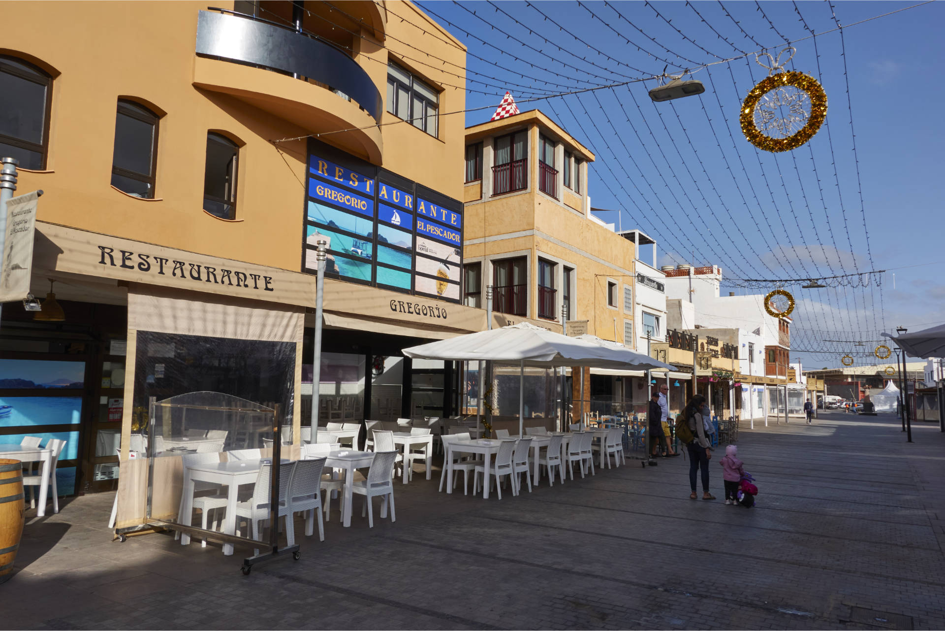 Im casco an der historischen Mole Corralejo Fuerteventura.