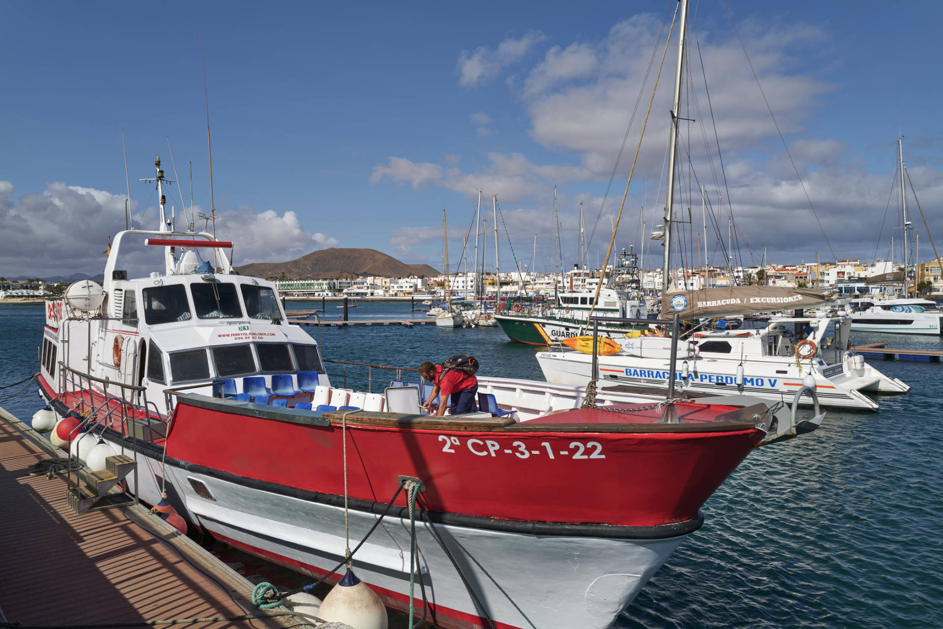 Der Hafen von Corralejo Fuerteventura.