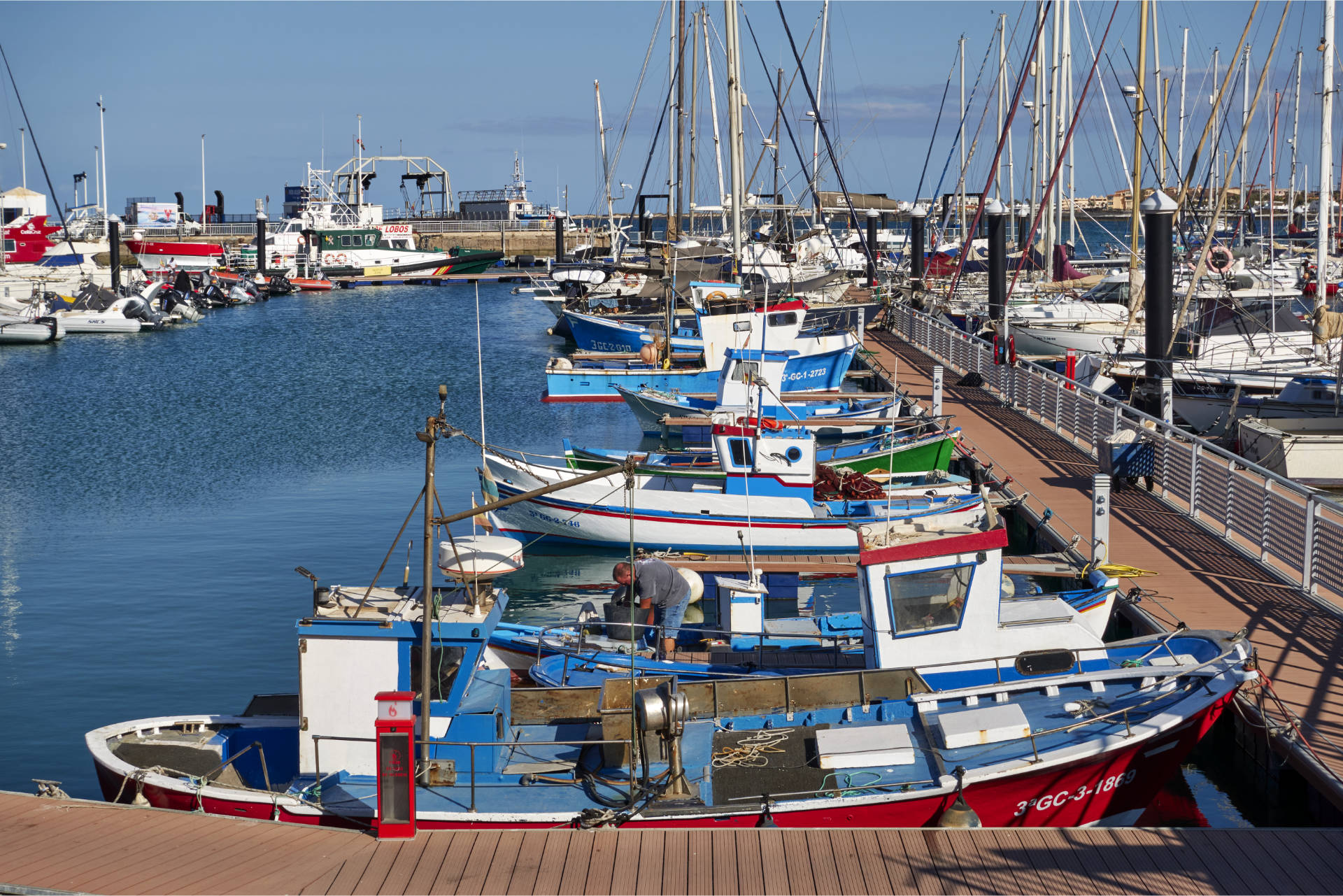 Der Hafen von Corralejo Fuerteventura.