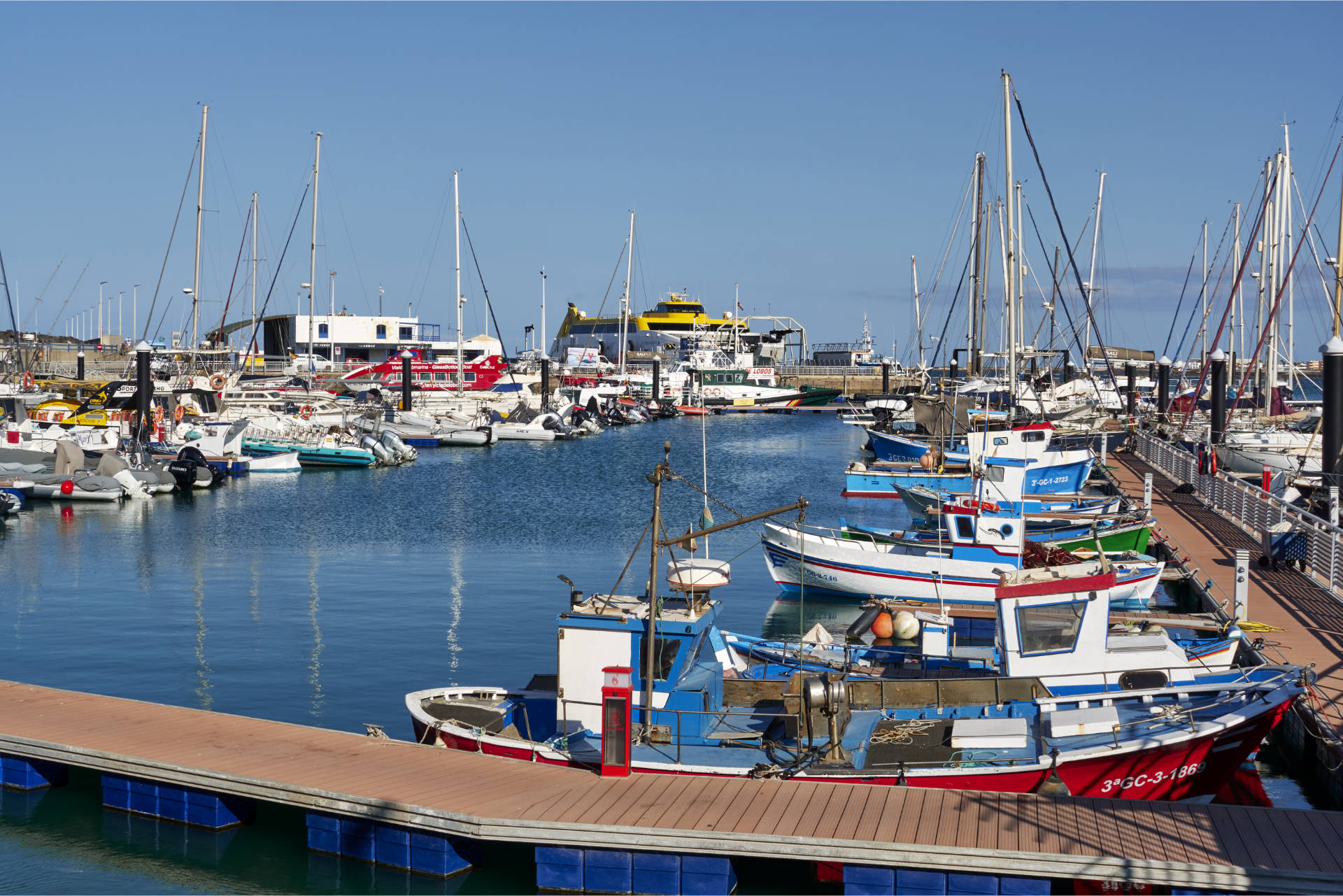 Der Hafen von Corralejo Fuerteventura.