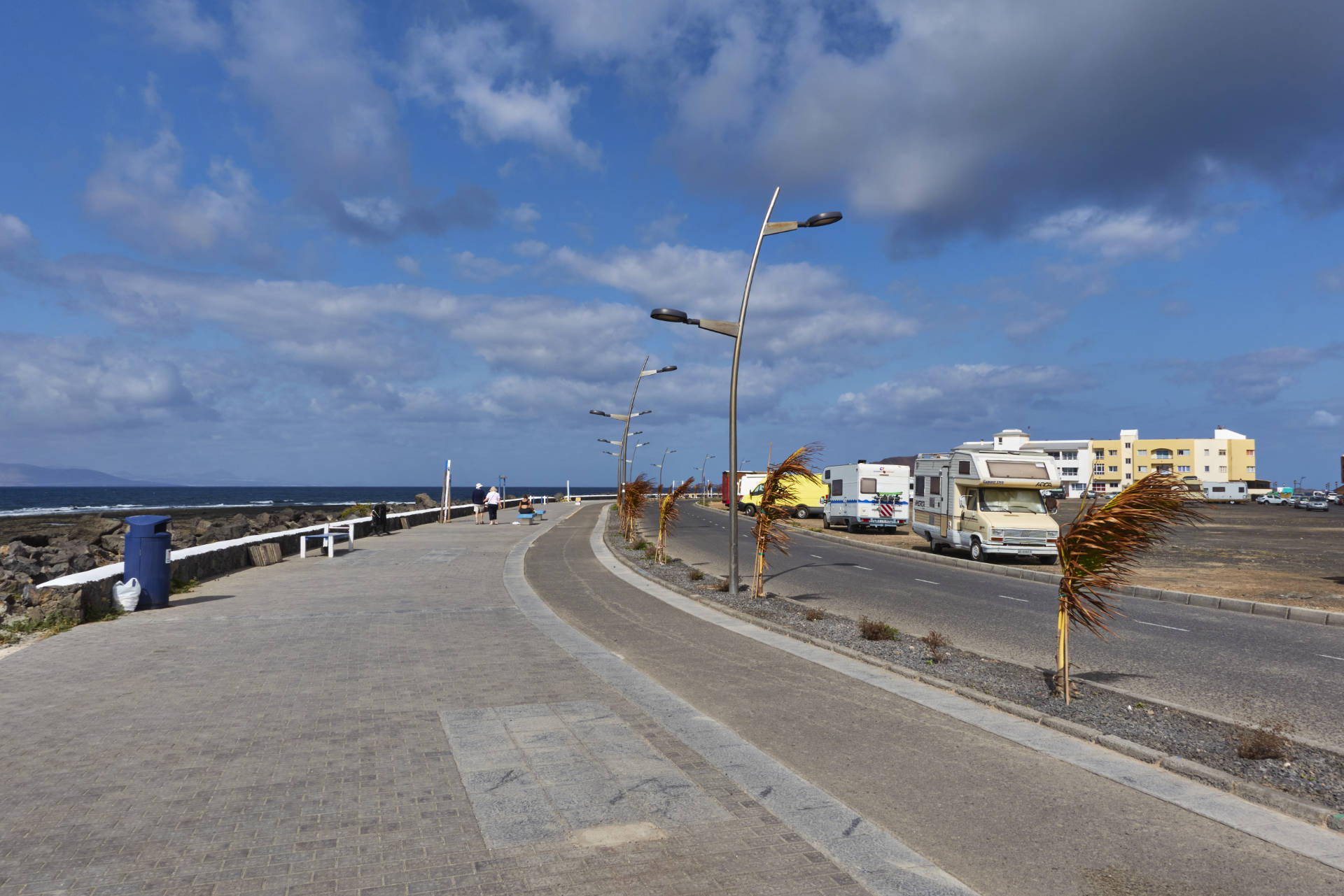 Camper und Van Stellplatz Paseo Marítimo Bristol Corralejo Fuerteventura.