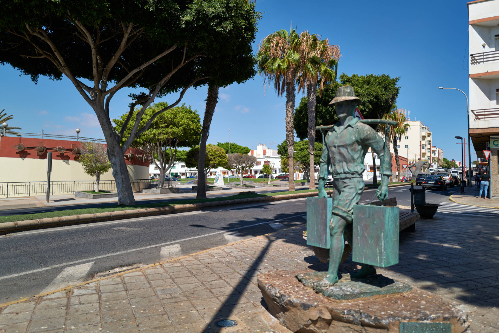 "El Aguador" – der letzte Wasserträger von Puerto del Rosario, der bis Ende 1960ig das Wasser in Haushalte trug.