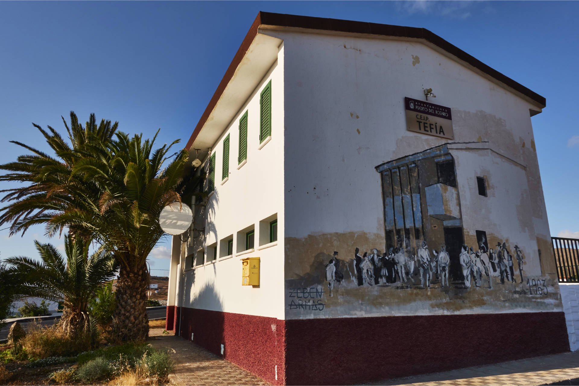 Die Schule von Tefía Fuerteventura aus dem Jahr 1963.