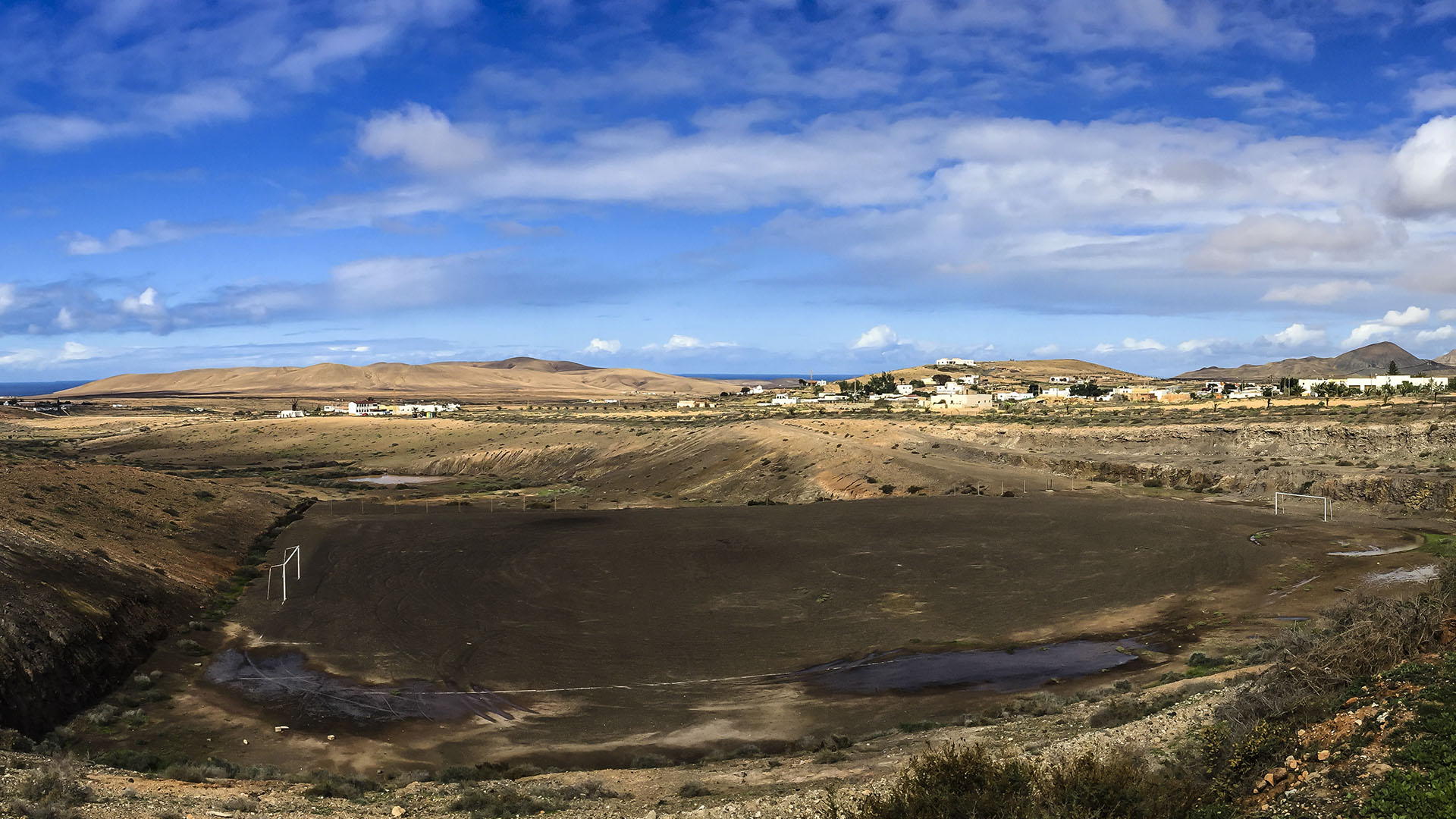 Der Ort Tefía und die Ebenen von Tefía Fuerteventura.