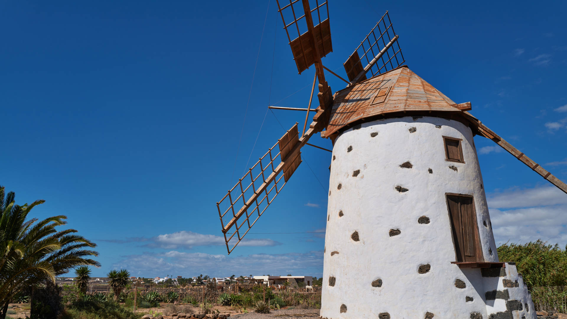 Die Windmühle von El Roque auf Fuerteventura.