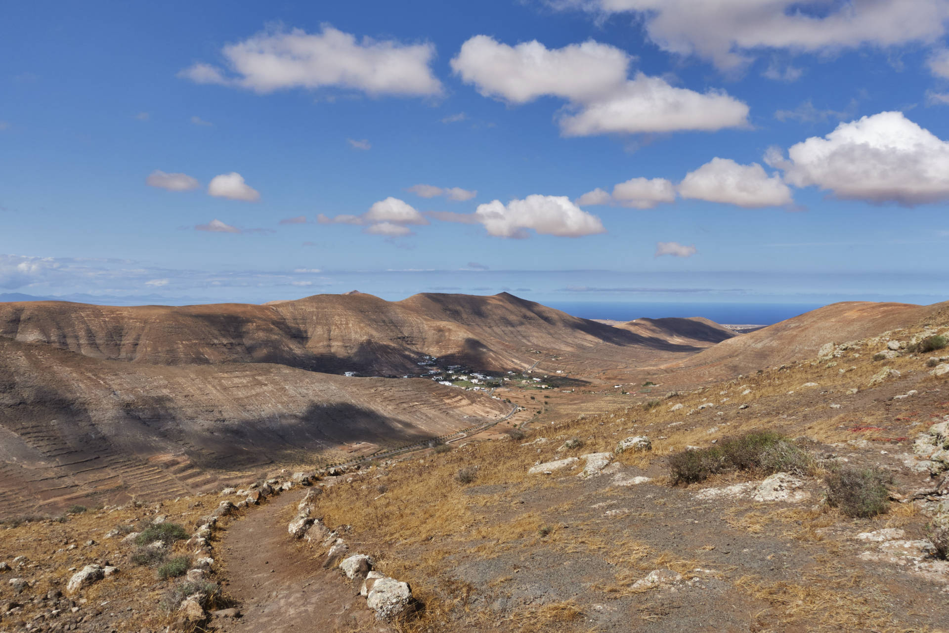 Vallebrón gesehen vom Degollada del Renegado Fuerteventura.