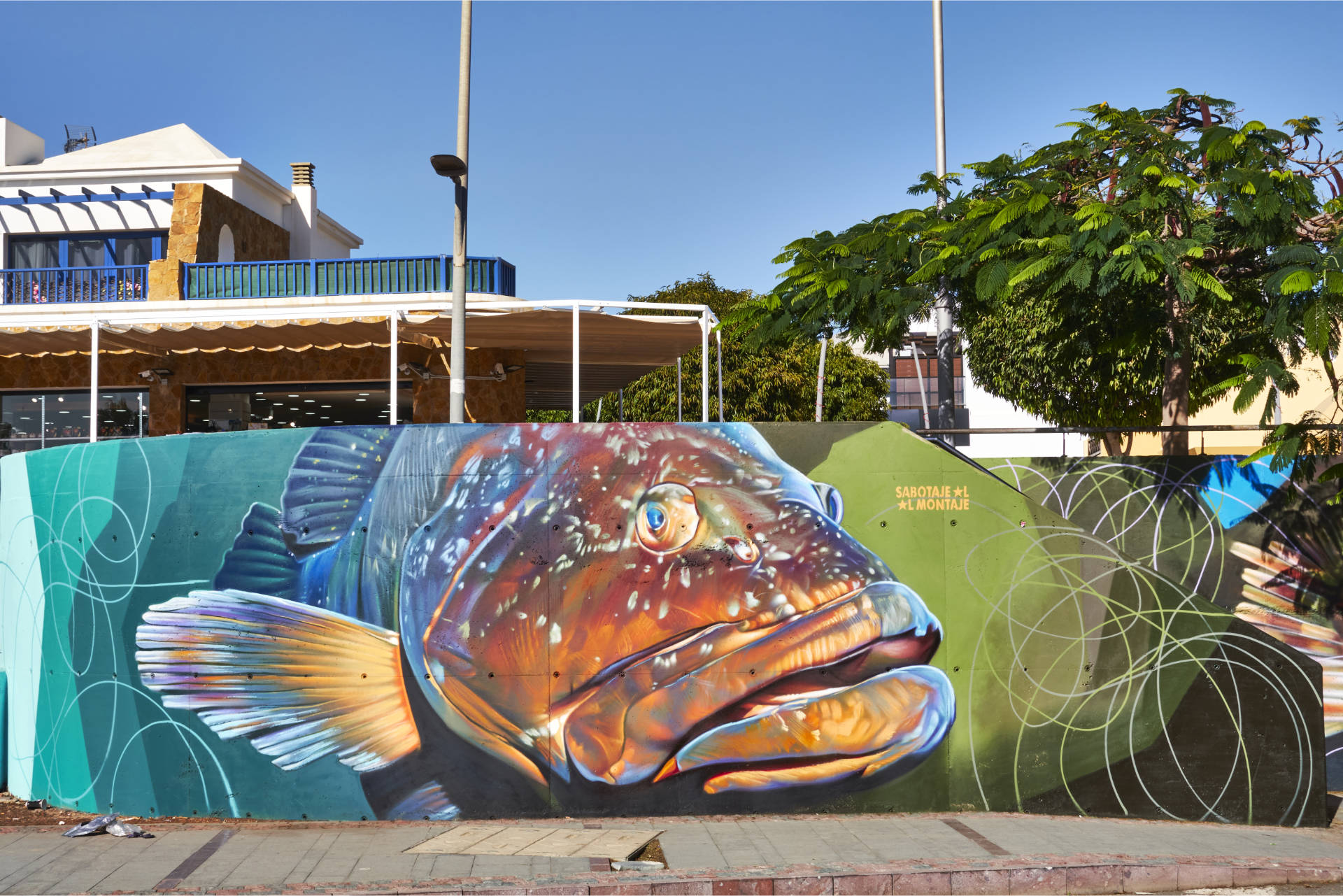 Street Art Projekt Mar, Tierra y Aire de Fuerteventura – Matías Mata Garcia aka Sabotaje al Montaje.