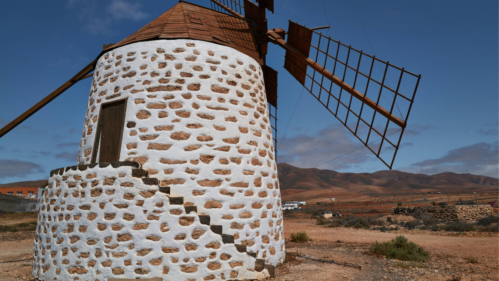 Windmühlen Valles de Ortega Fuerteventura.