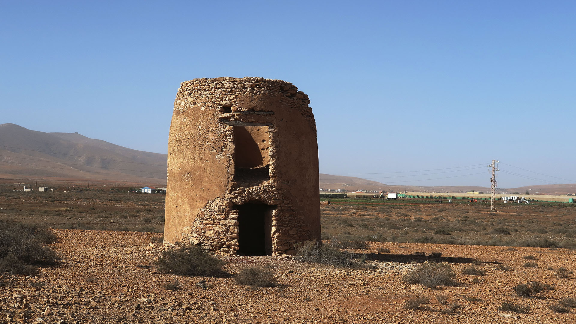 Windmühlen Valles de Ortega Fuerteventura.