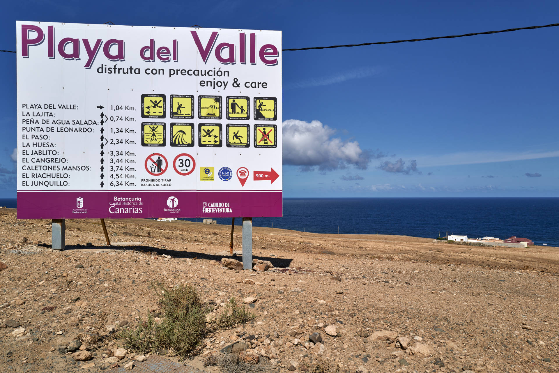 Der Ort Aguas Verdes auf Fuerteventura.