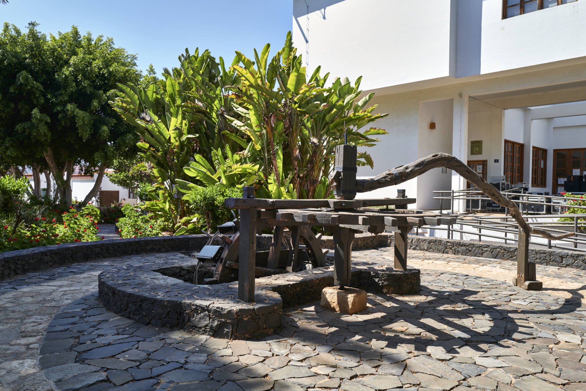 Der historischen Schöpfbrunnen im Casco von Pájara Fuerteventura.