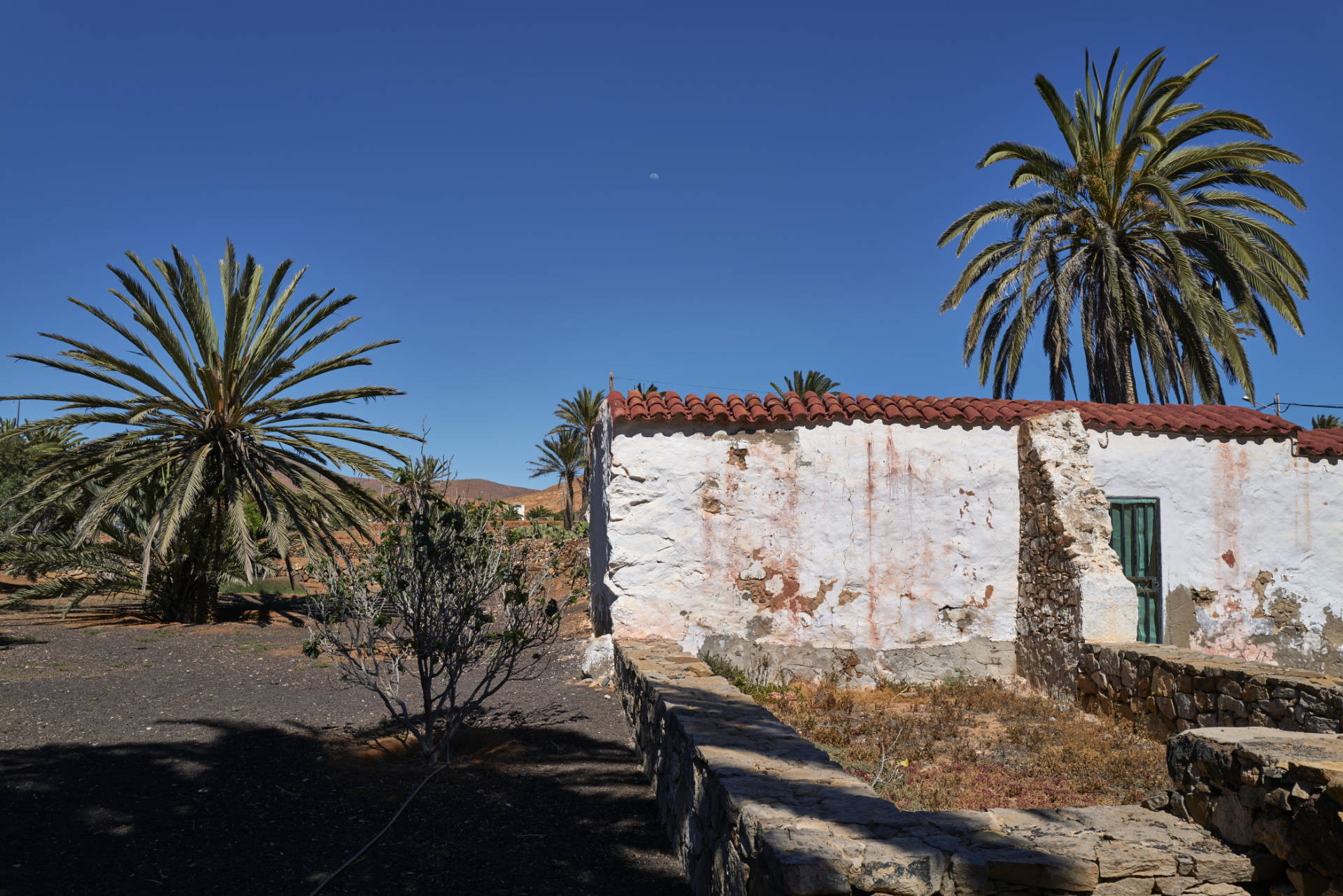 Der historischen Schöpfbrunnen im Barranco de Toto am Stadtrand von Pájara Fuerteventura.