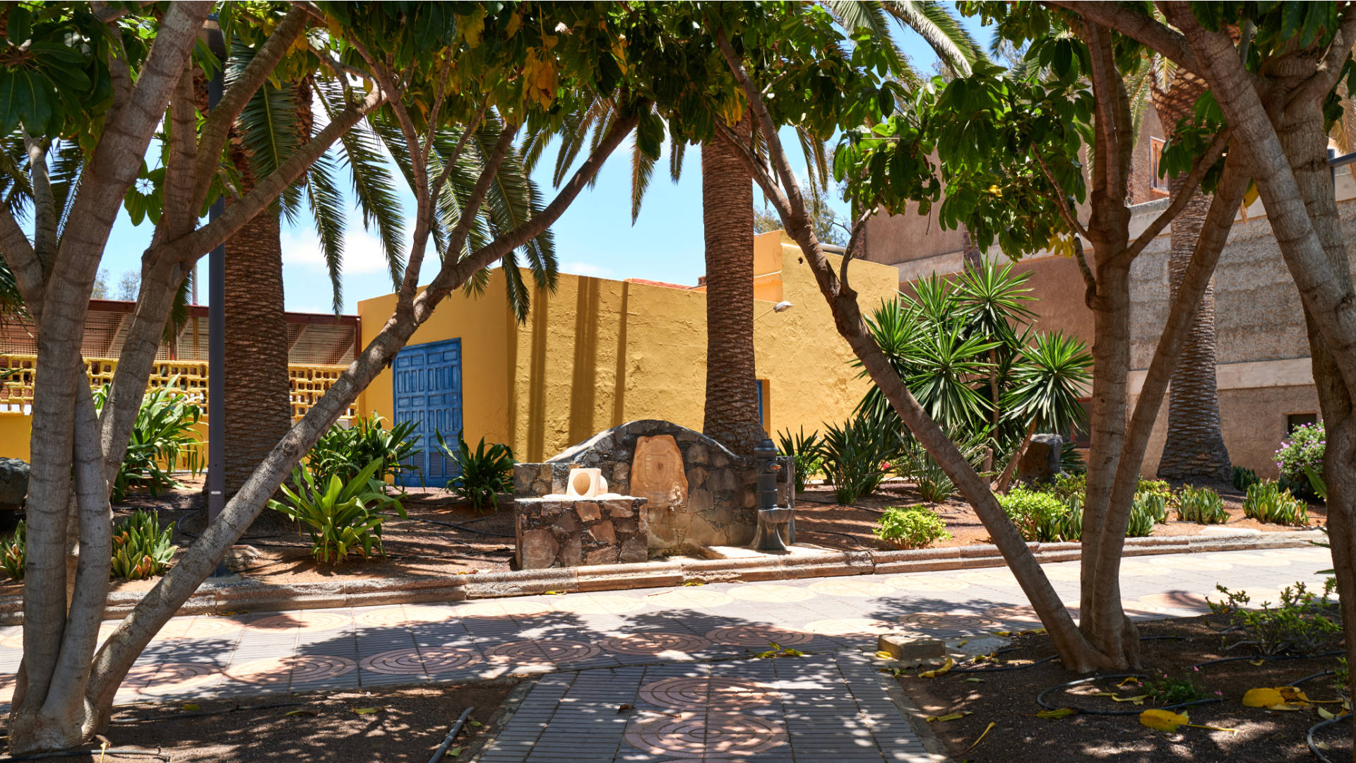 Der Paseo am Barranco de Toto im Casco von Pájara Fuerteventura.