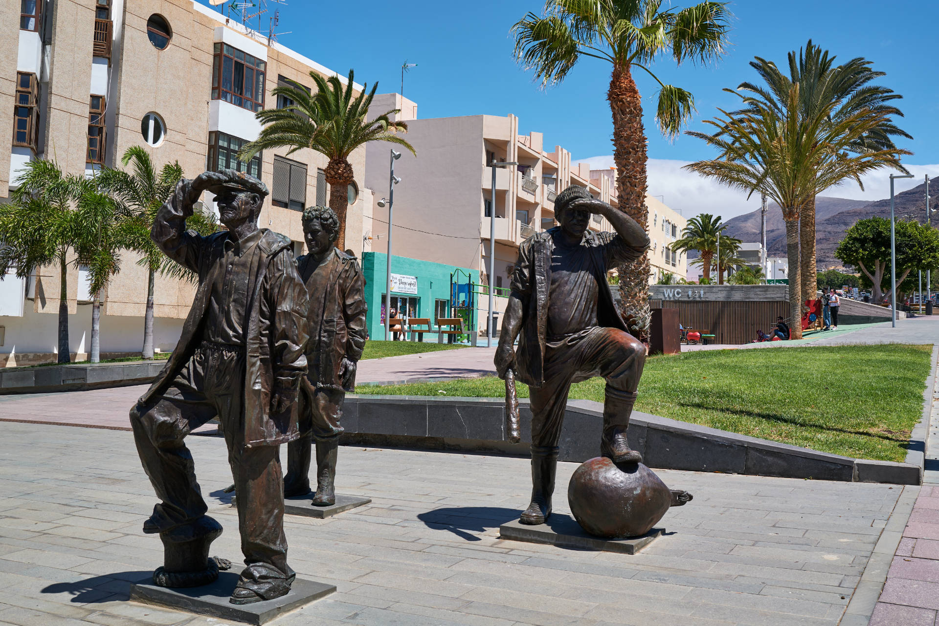 Skulptur "Los Pescadores" in Morro Jable Fuerteventura.
