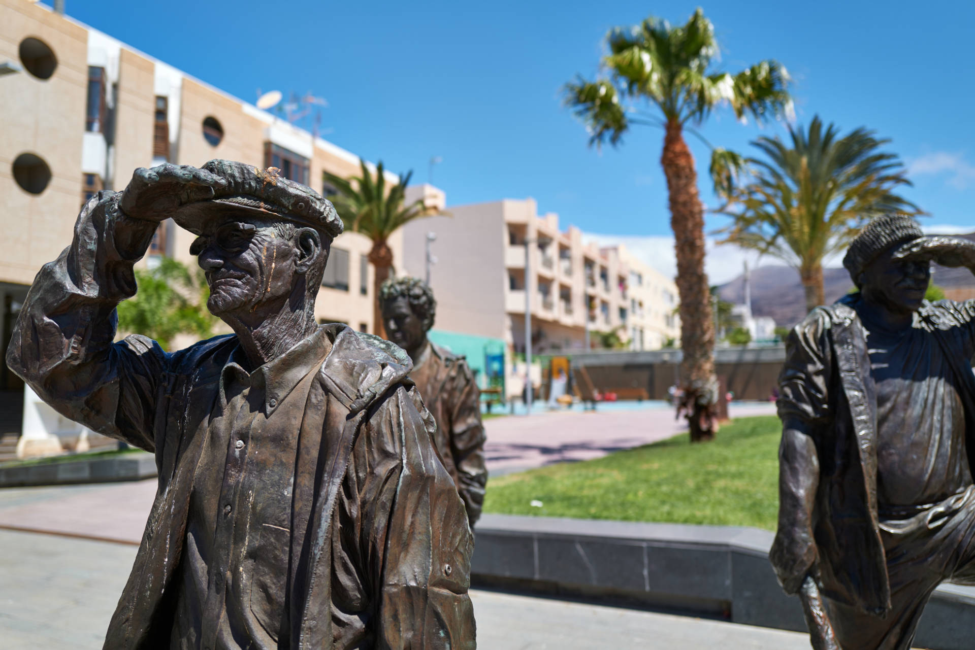 Skulptur "Los Pescadores" in Morro Jable Fuerteventura.