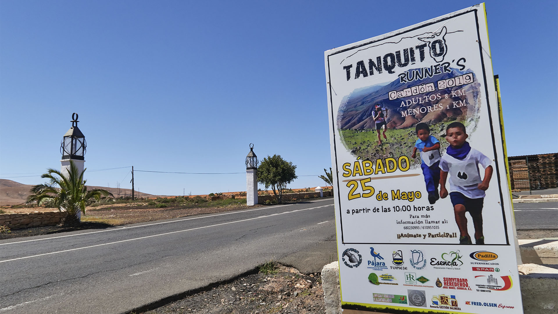 Volkslauf in El Cardón am Tag der Wallfahrt Romería El Tanquito, Fuerteventura.