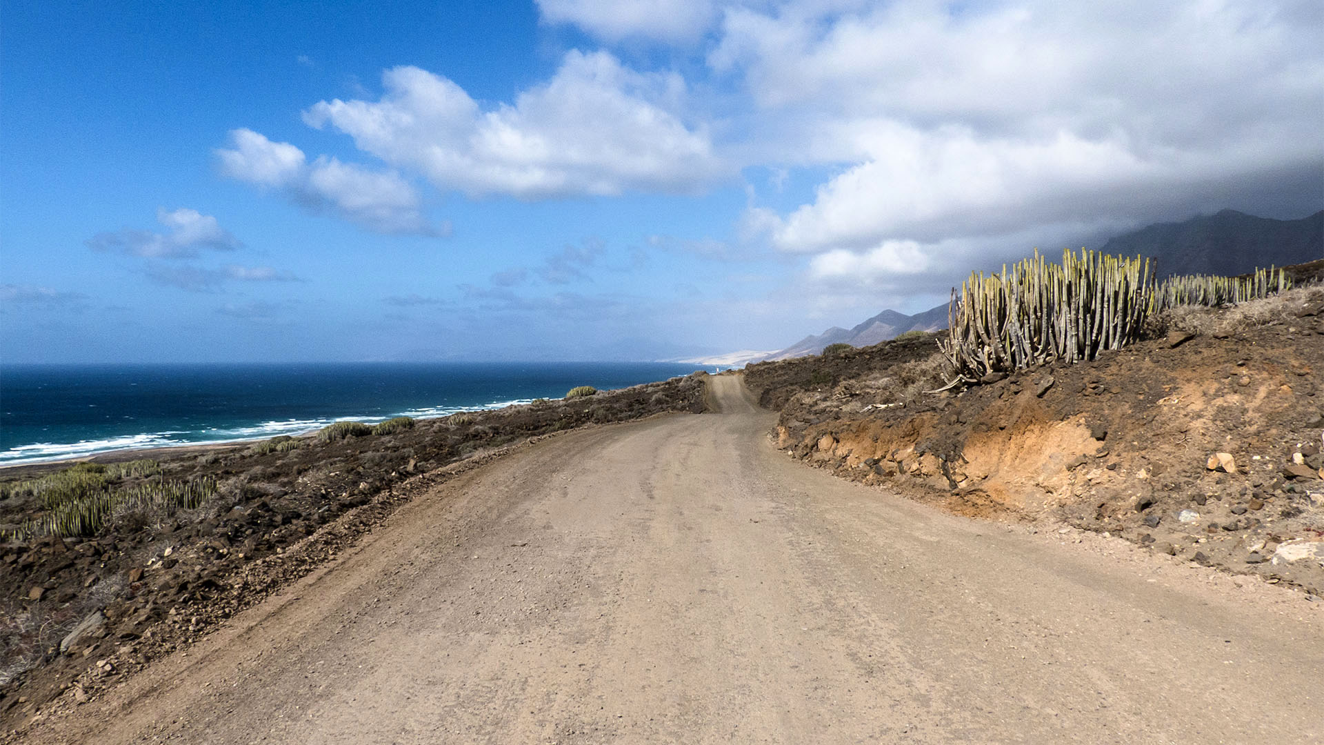 Die Anfahrt über Piste nach Cofete Jandía Fuerteventura.