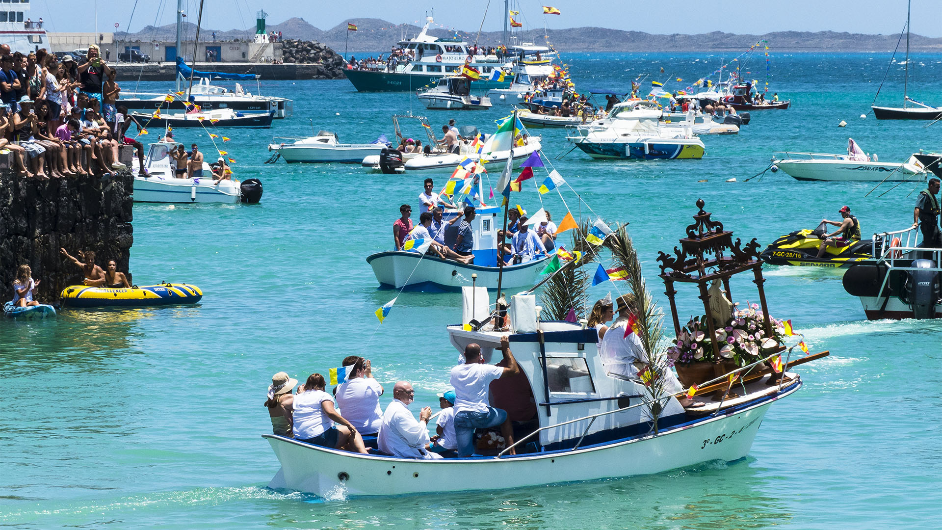 Die Fiesta Nuestra Señora del Carmen Corralejo Fuerteventura.