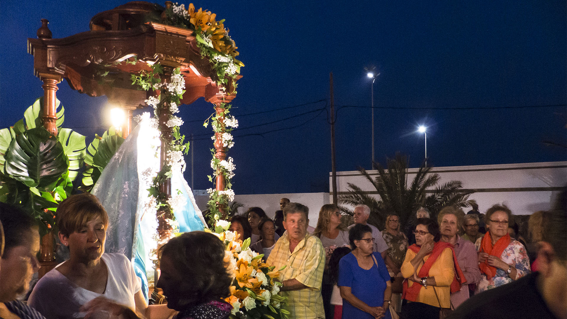 El Cotillo Fiesta Virgen del Buen Viaje El Cotillo Fuerteventura – Nachtprozession.