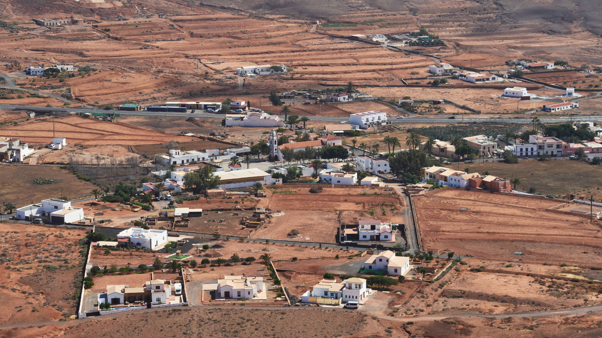 Tiefblick auf Tetir Fuerteventura vom Montaña de San Andrés (456 m).