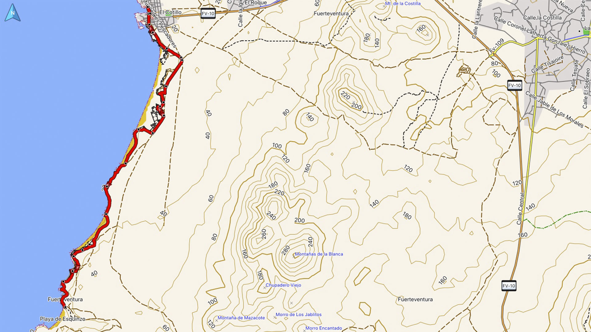 Wandern + Trekking auf Fuerteventura: Küstenwanderung zum Playa Esquinzo.