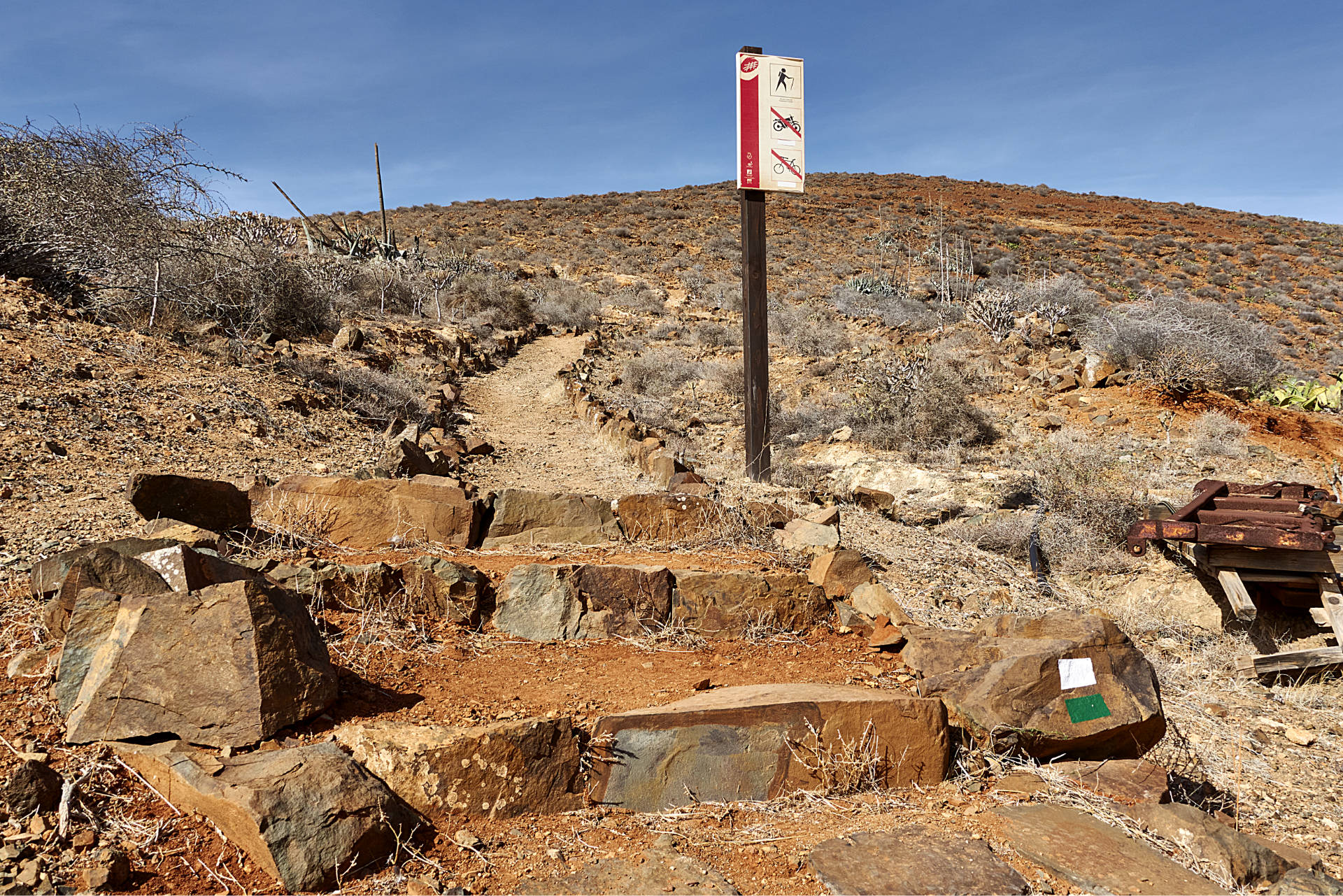 Beginn des Camino Natural de Fuerteventura im Barranco de los Almácigos.