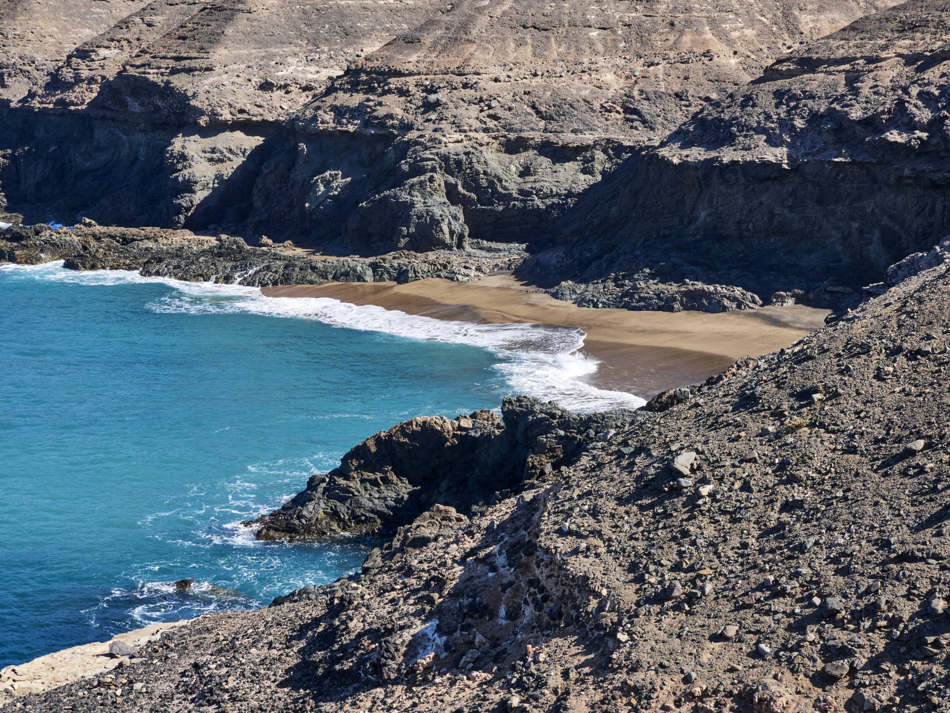 Am Punta de la Nao – Blick auf den Playa de los Muertos.