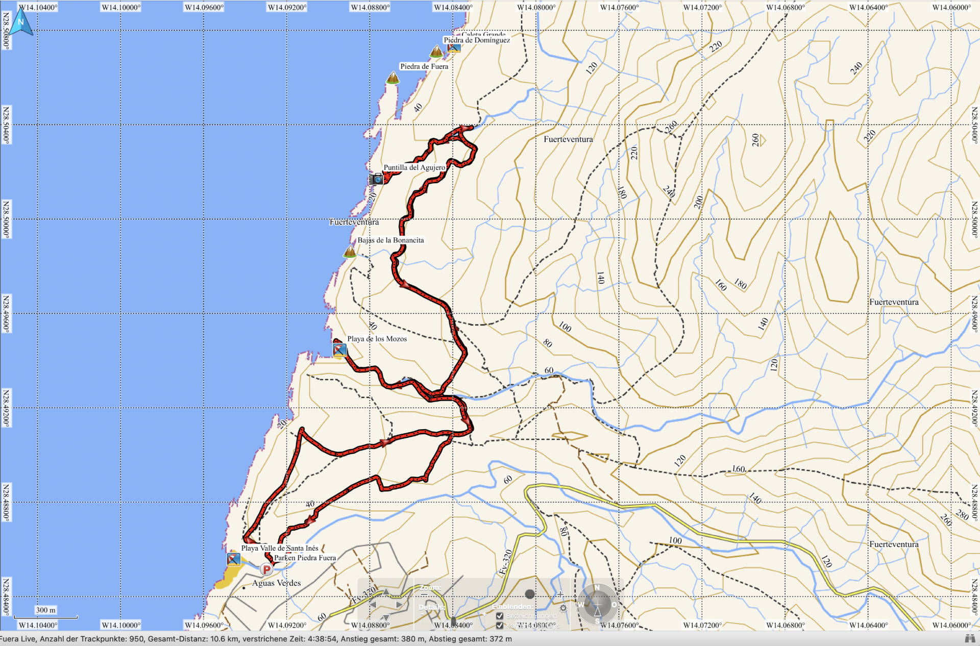 Trailrun oder Wanderung zum Puntilla del Agujero und Piedra de Fuera Fuerteventura.