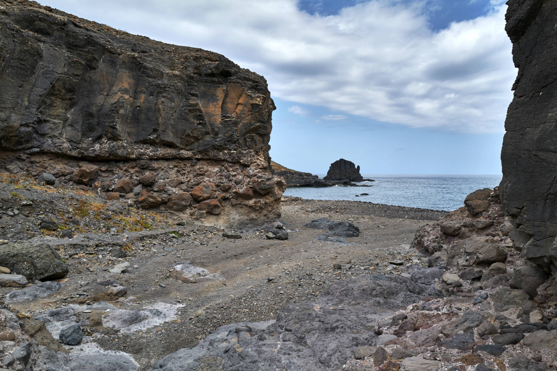 Der Barranco del Roque Richtung Mündung Playa del Roque.