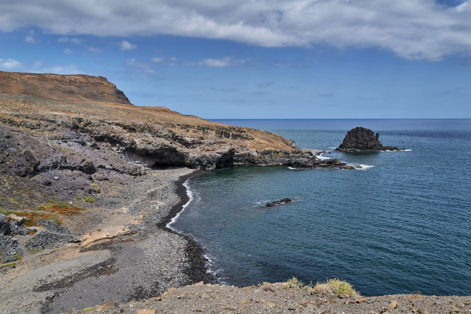 Playa del Roque und Peñón del Roque Punta de la Entallada Fuerteventura.