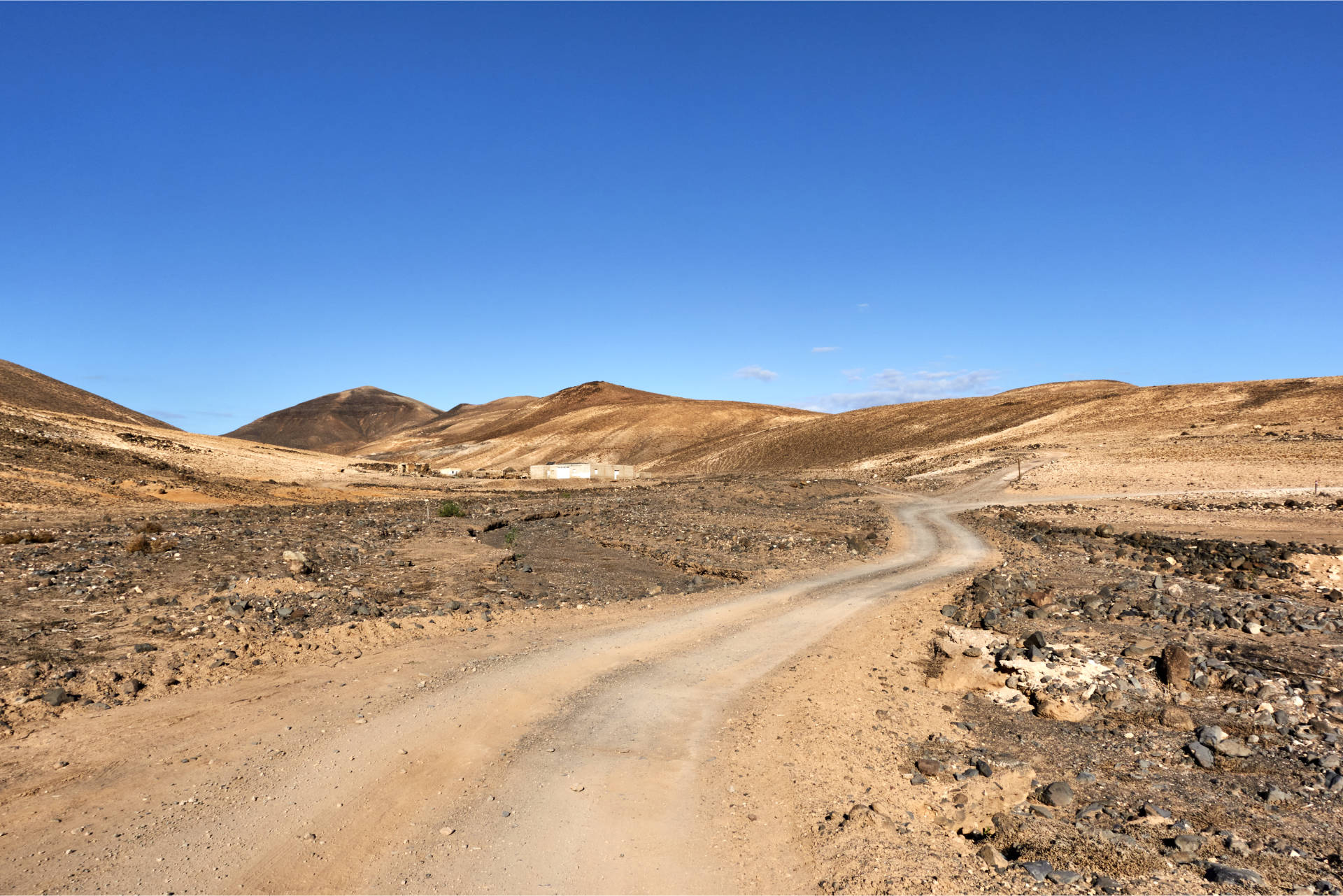 Bei der Ziegenfarm wird die Hauptpiste verlassen und links in den Barranco de Pecenescal abgebogen.