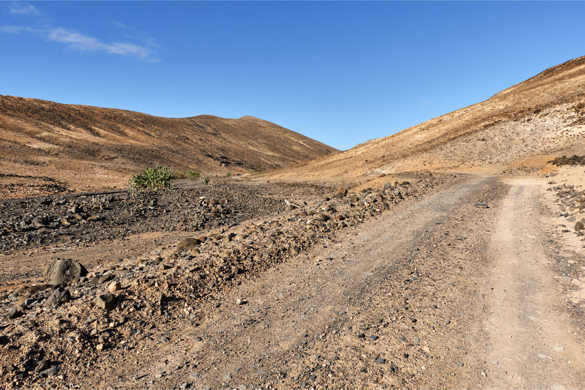 Bei der Ziegenfarm beginnt der Barranco de Pecenescal merklich anzusteigen.