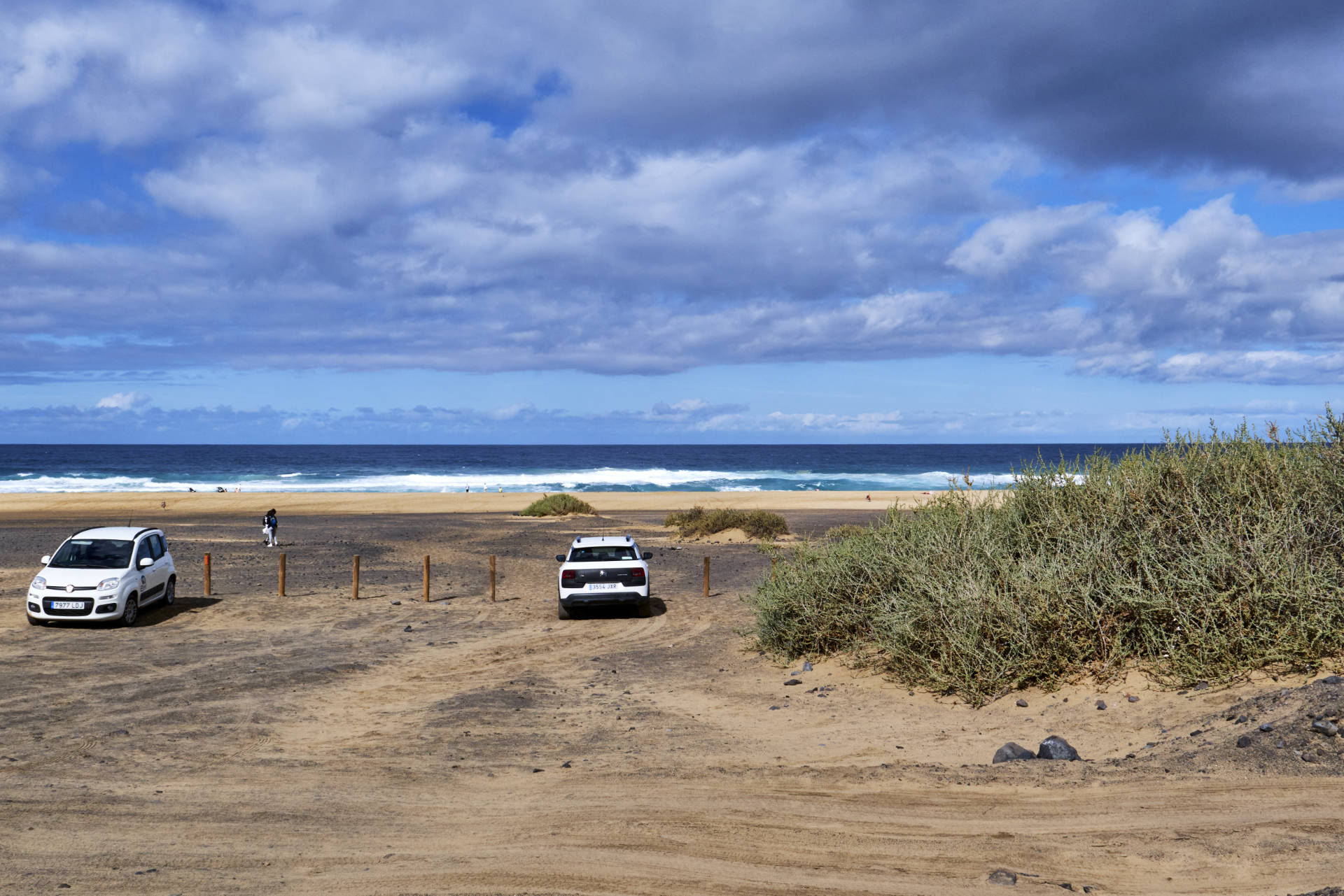 Parkplatz am Playa de Cofete Jandía.