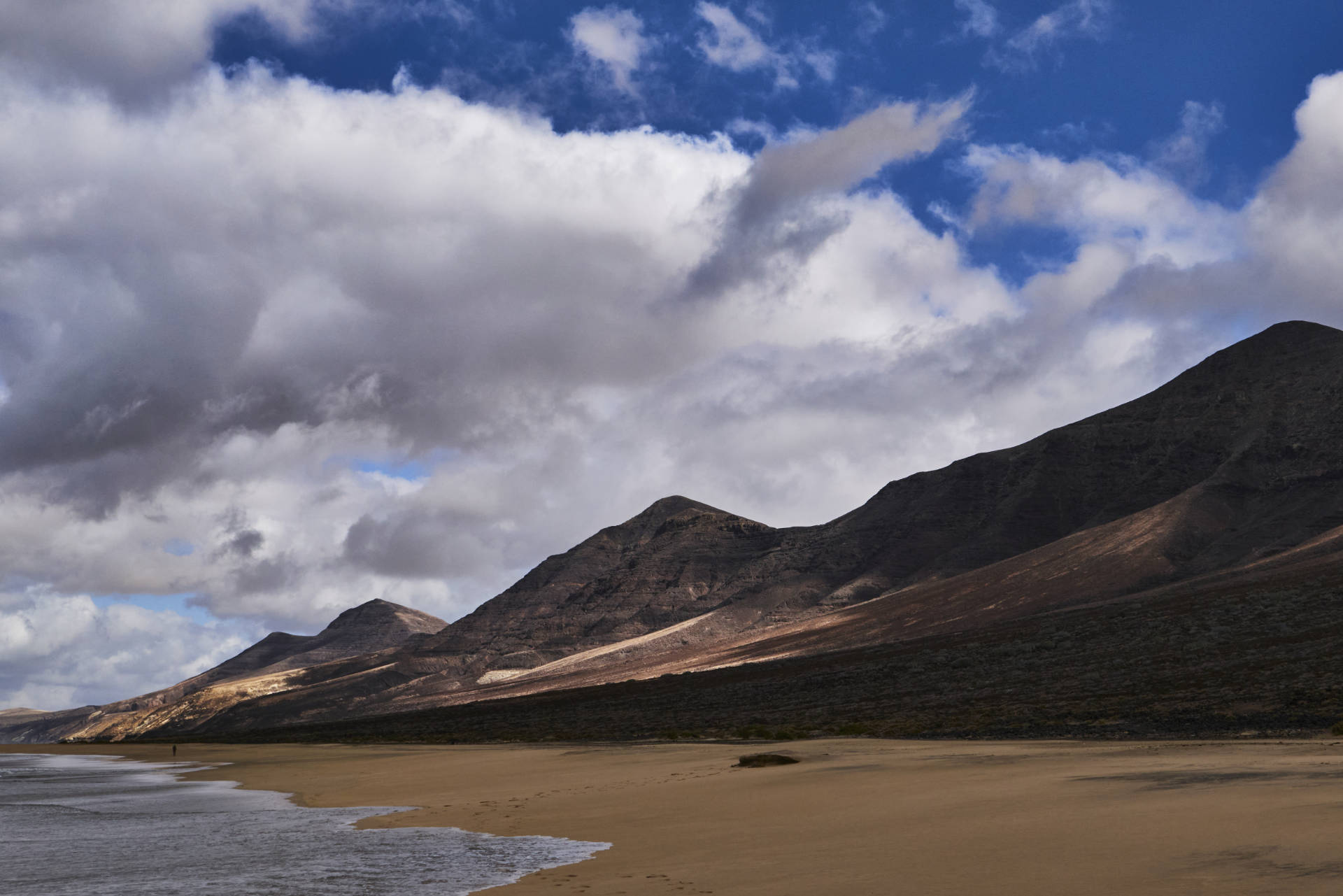 Am Playa de Cofete Jandía Richtung El Islote und Playa de Barlovento.