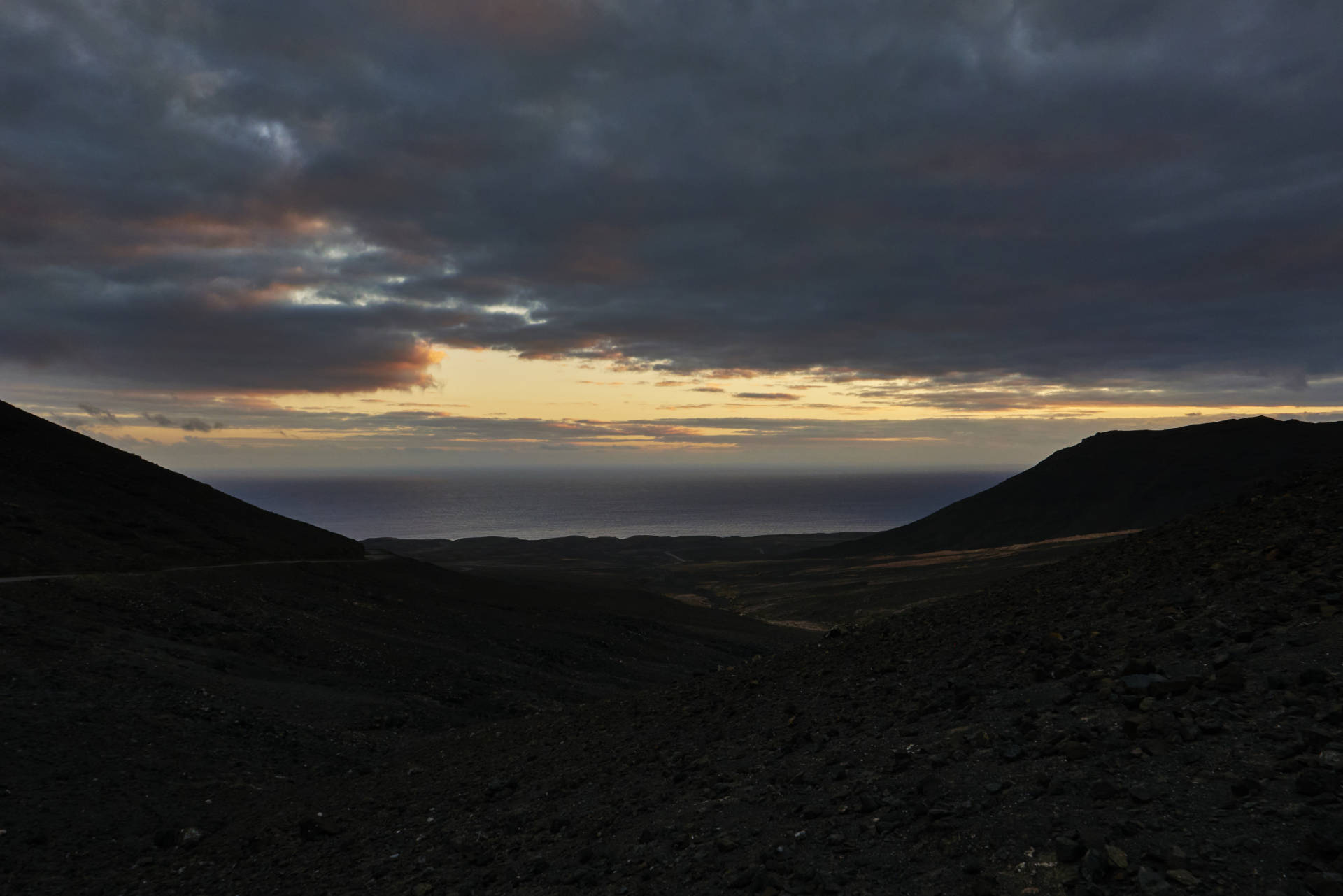 Das letzte Licht am Degollada de Agua Oveja (230 m).