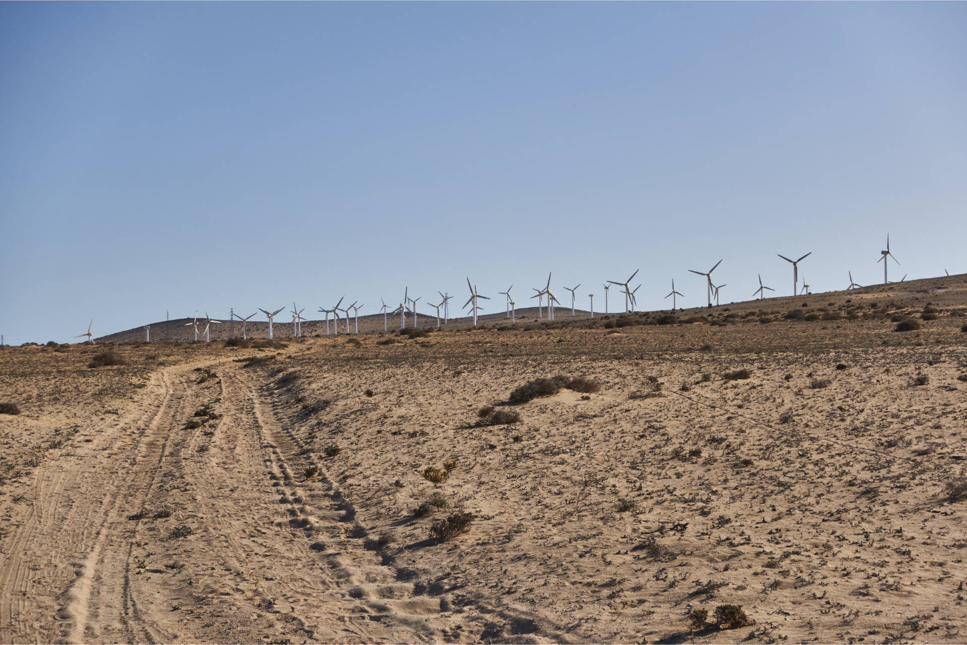 Der Windpark über dem Istmo de La Pared.