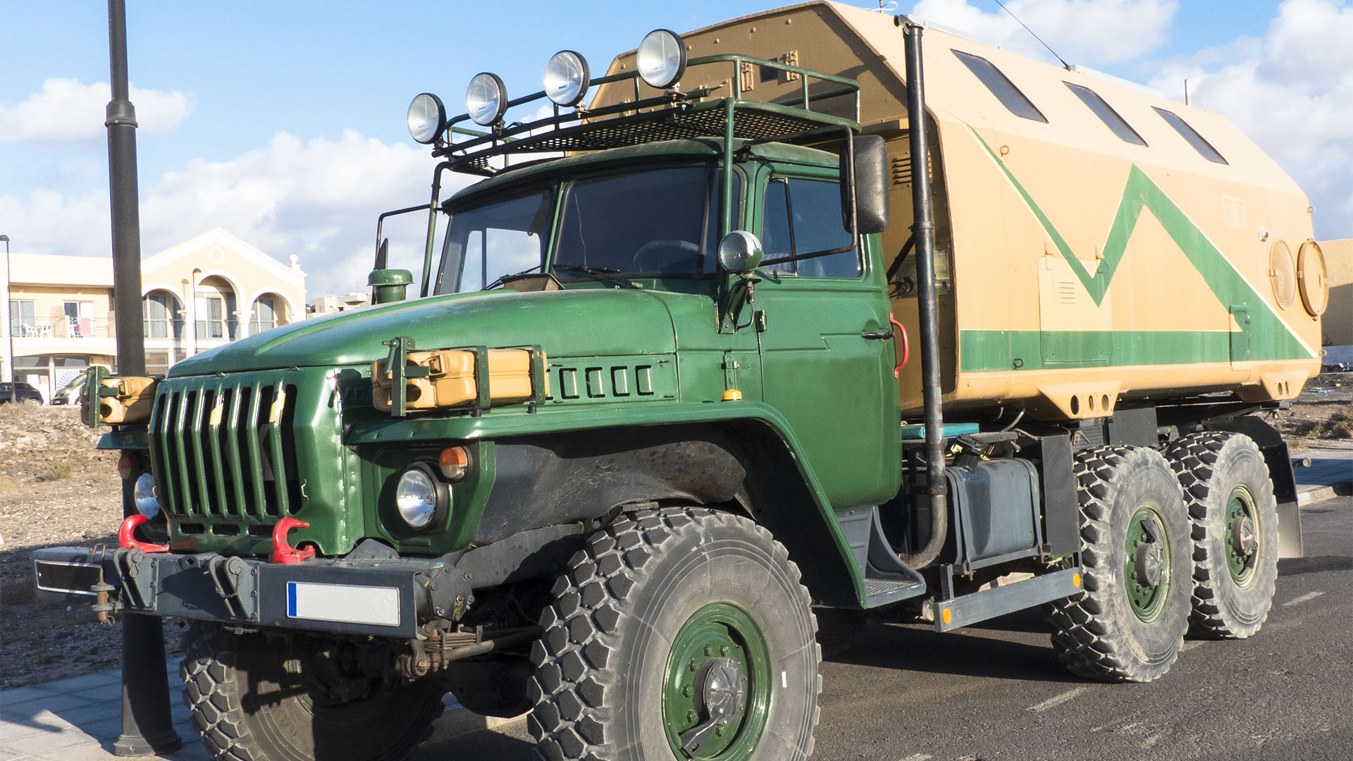 Offroad Camper Truck in El Cotillo.