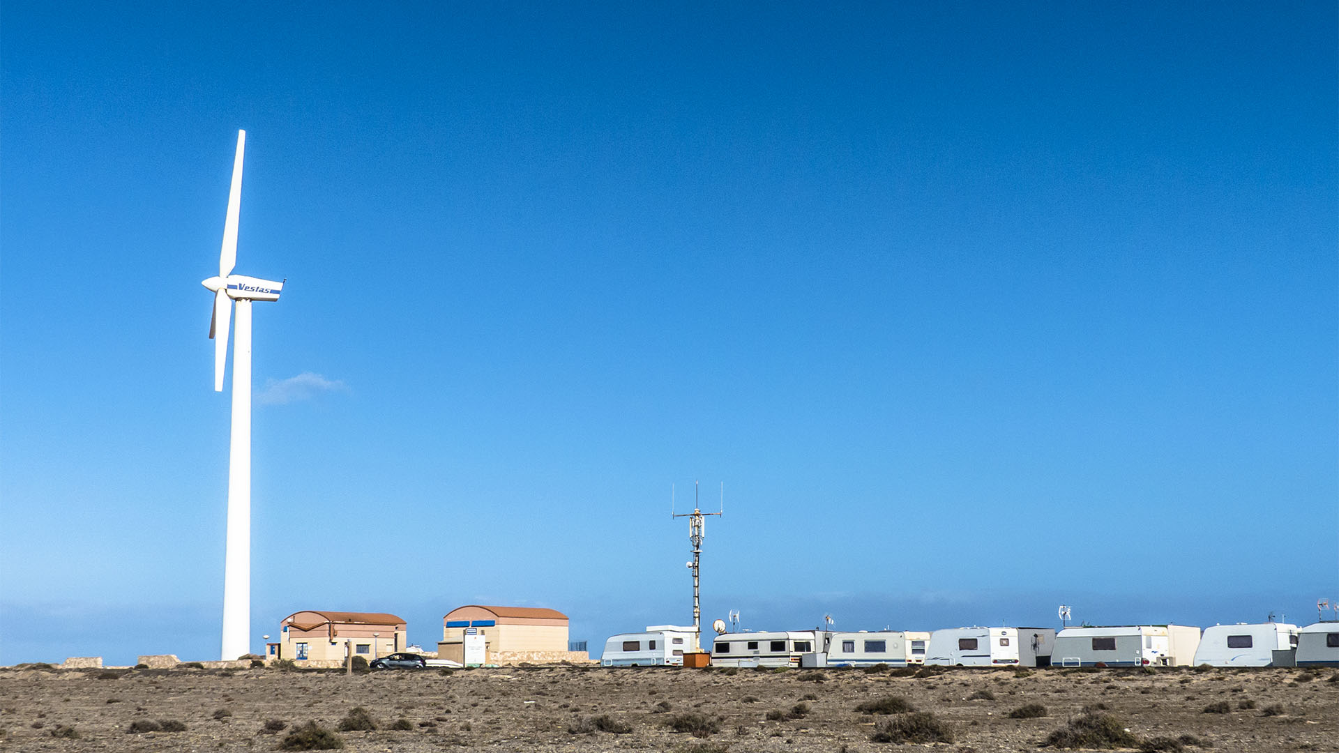 Illegale Camper Siedlung auf der Halbinsel Jandía im Ort Puerto de la Cruz Fuerteventura.