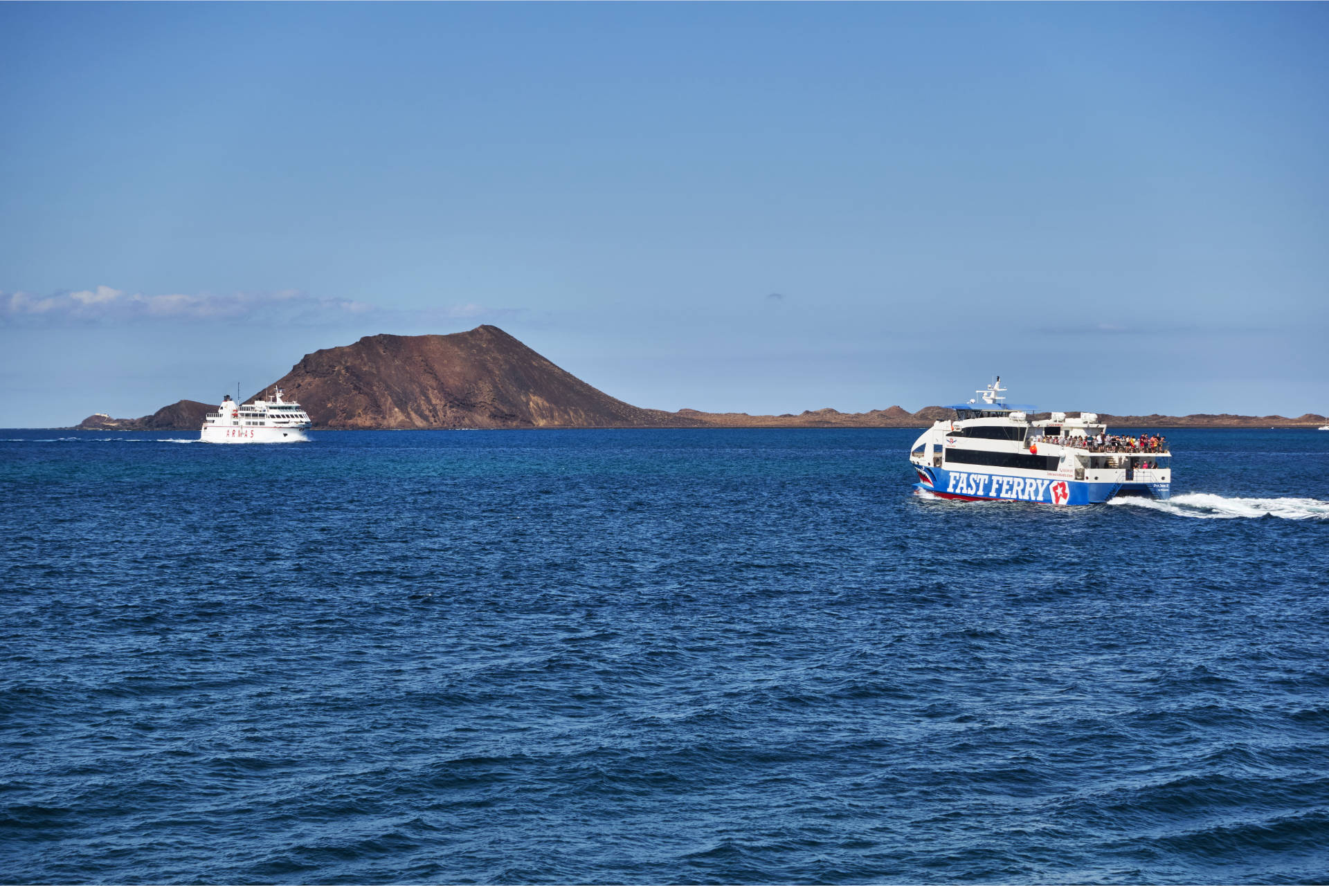 Die Fähren von Líneas Romero zwischen Fuerteventura und Lanzarote.