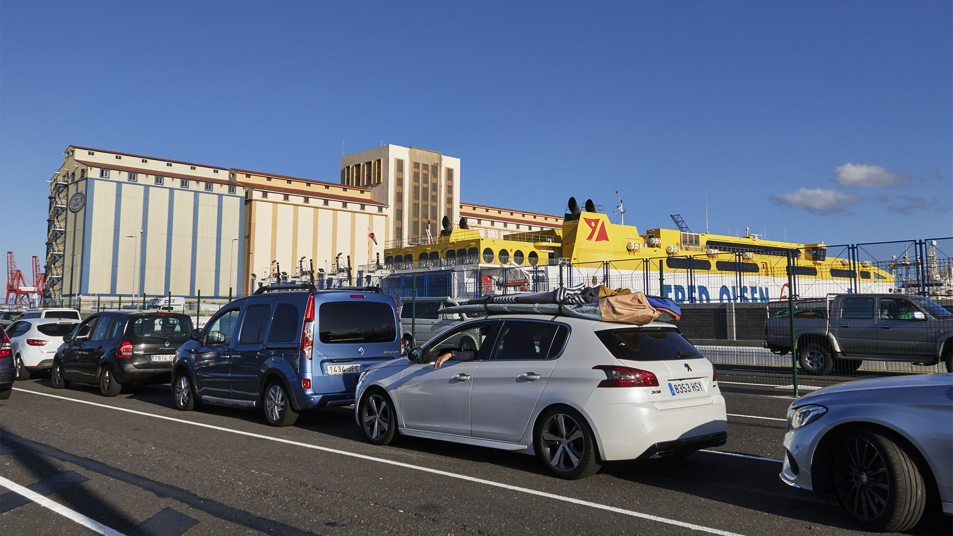 Boarding Fred.Olsen Fähre Puerto de la Luz Las Palmas de Gran Canaria.