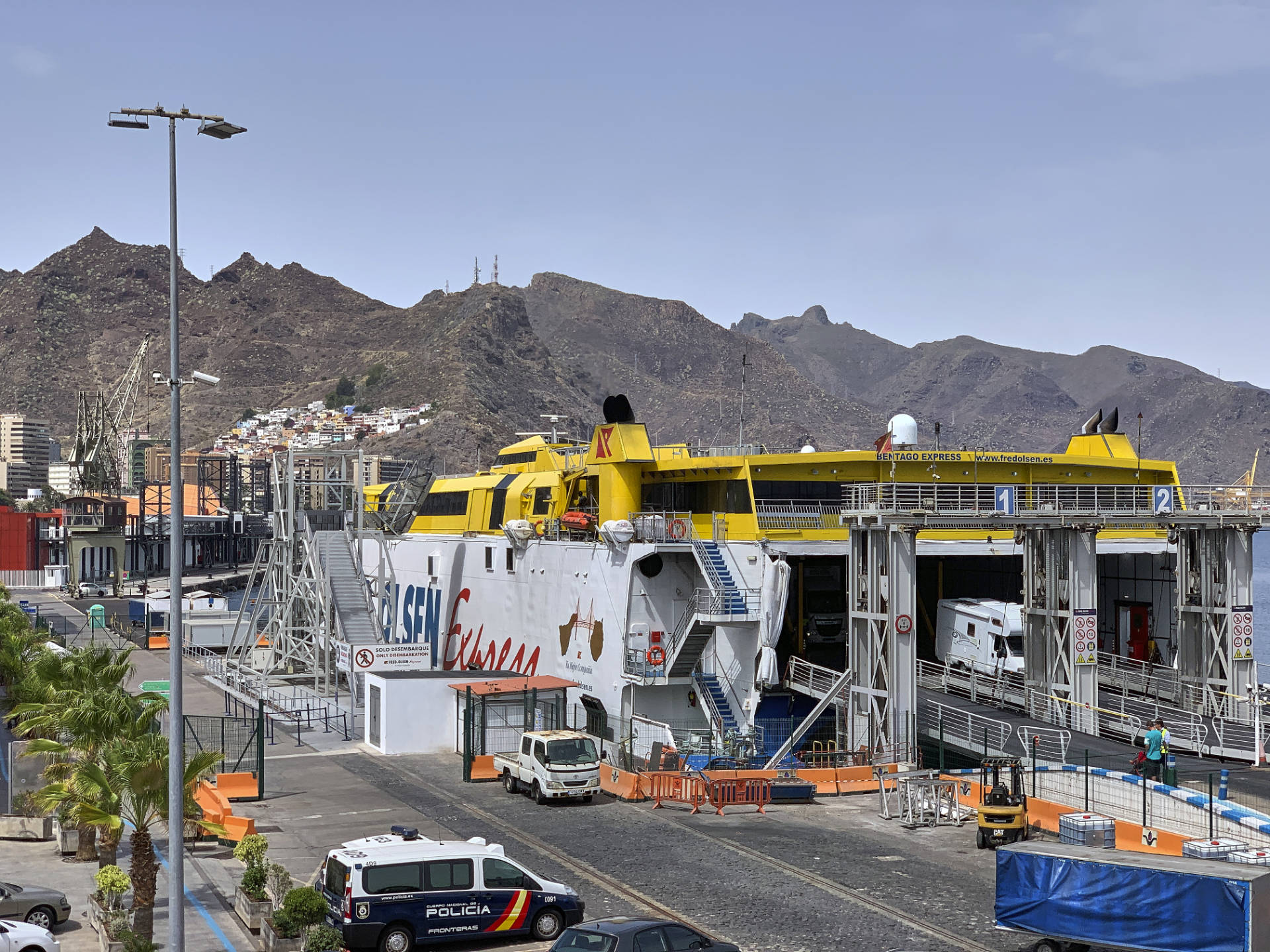 Fred. Olsen Fähre Puerto Santa Cruz de Tenerife.