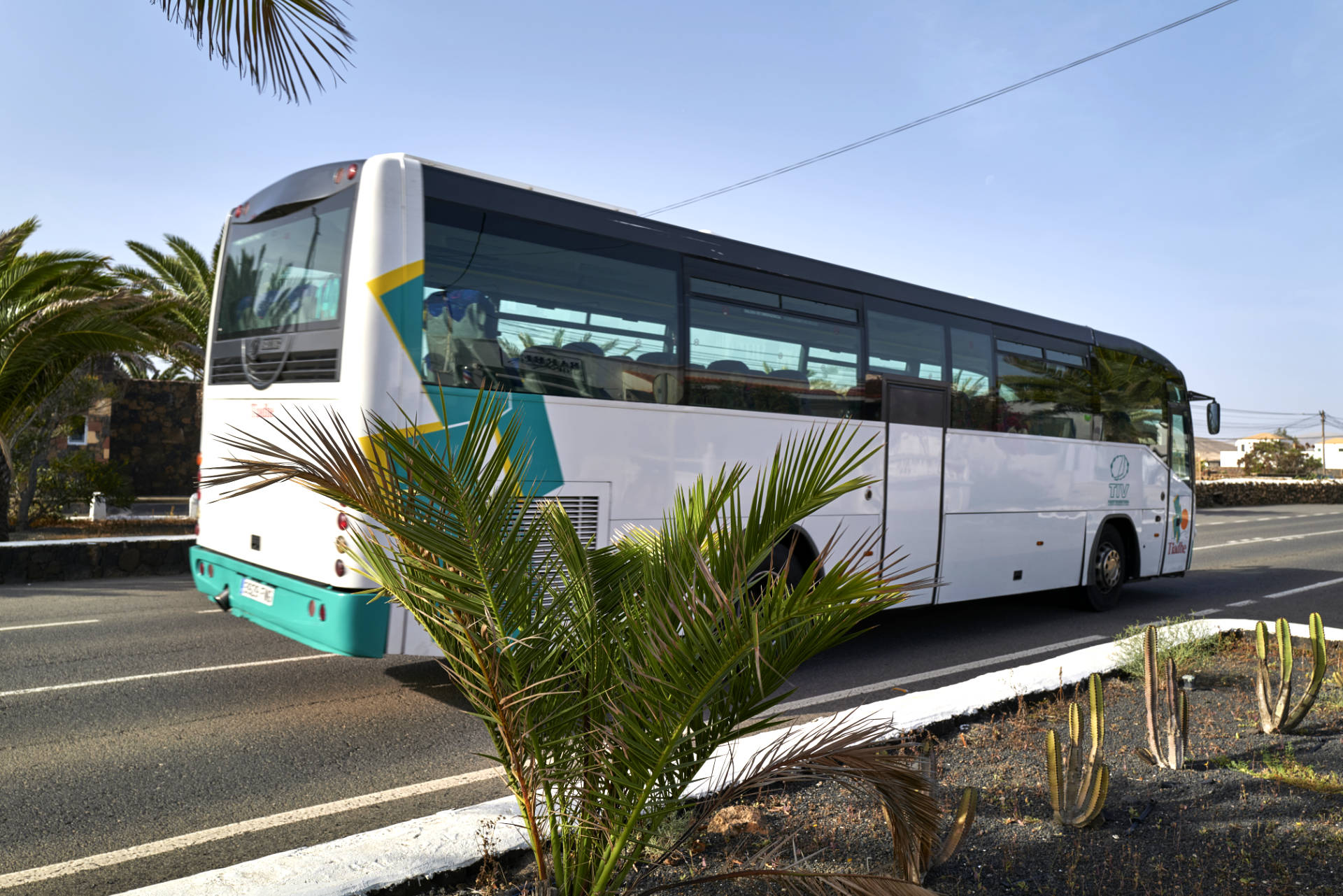 Tiadhe Bus in der Gemeinde La Oliva Fuerteventura.